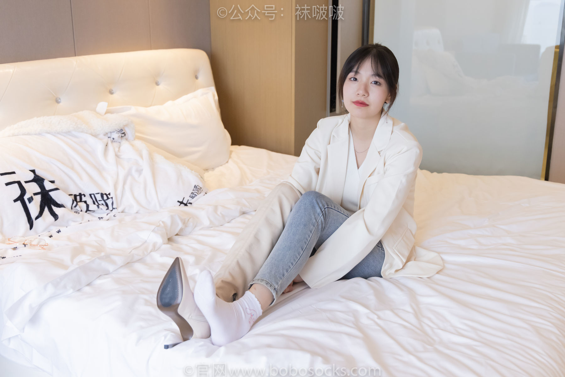 图片[86]-BoBoSocks袜啵啵 No.050 小甜豆-高跟长靴、白棉袜[175P]-六色网