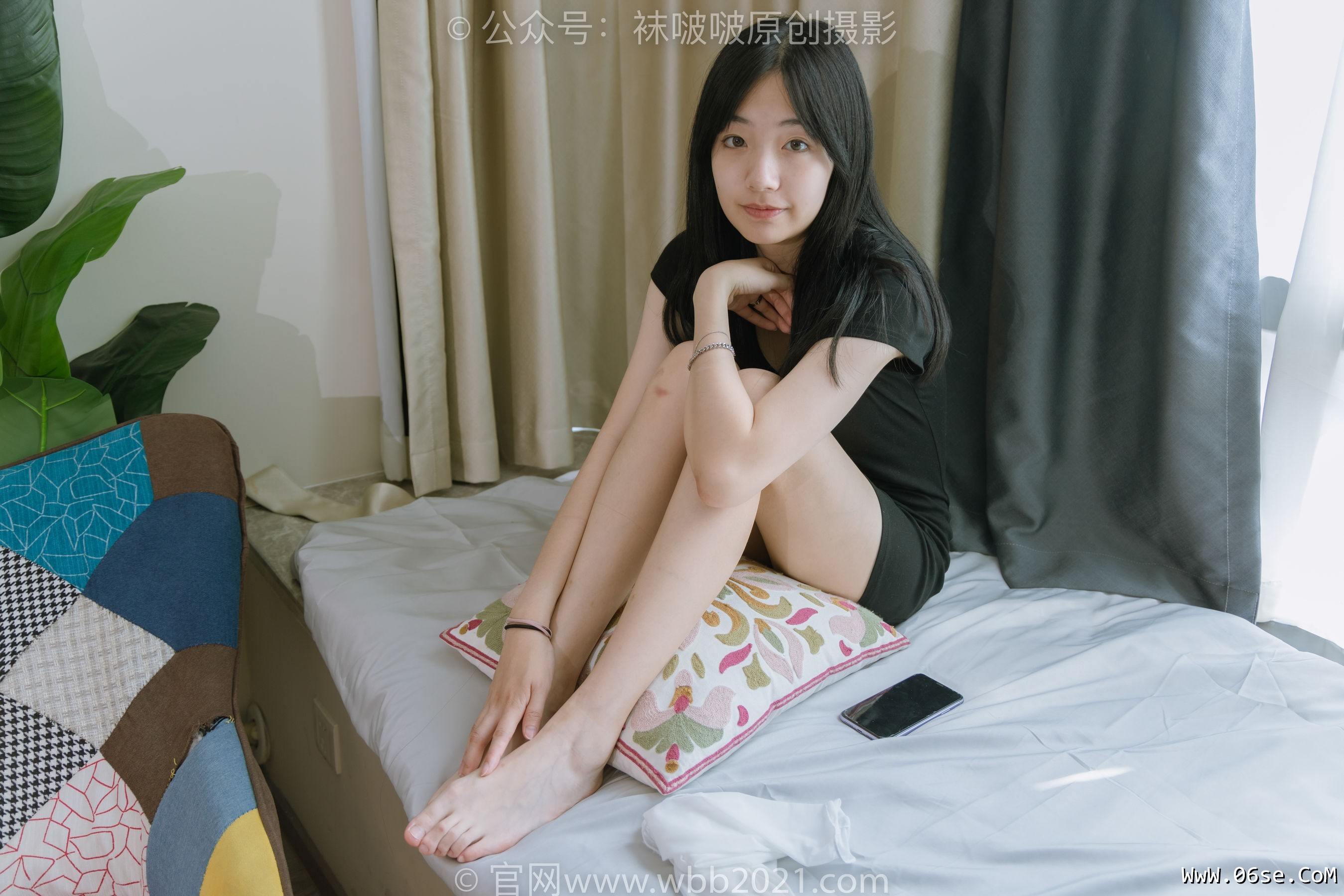 图片[36]-BoBoSocks袜啵啵 No.363 小甜豆 -两双平底鞋、黑色船袜、裸足[140P]-六色网