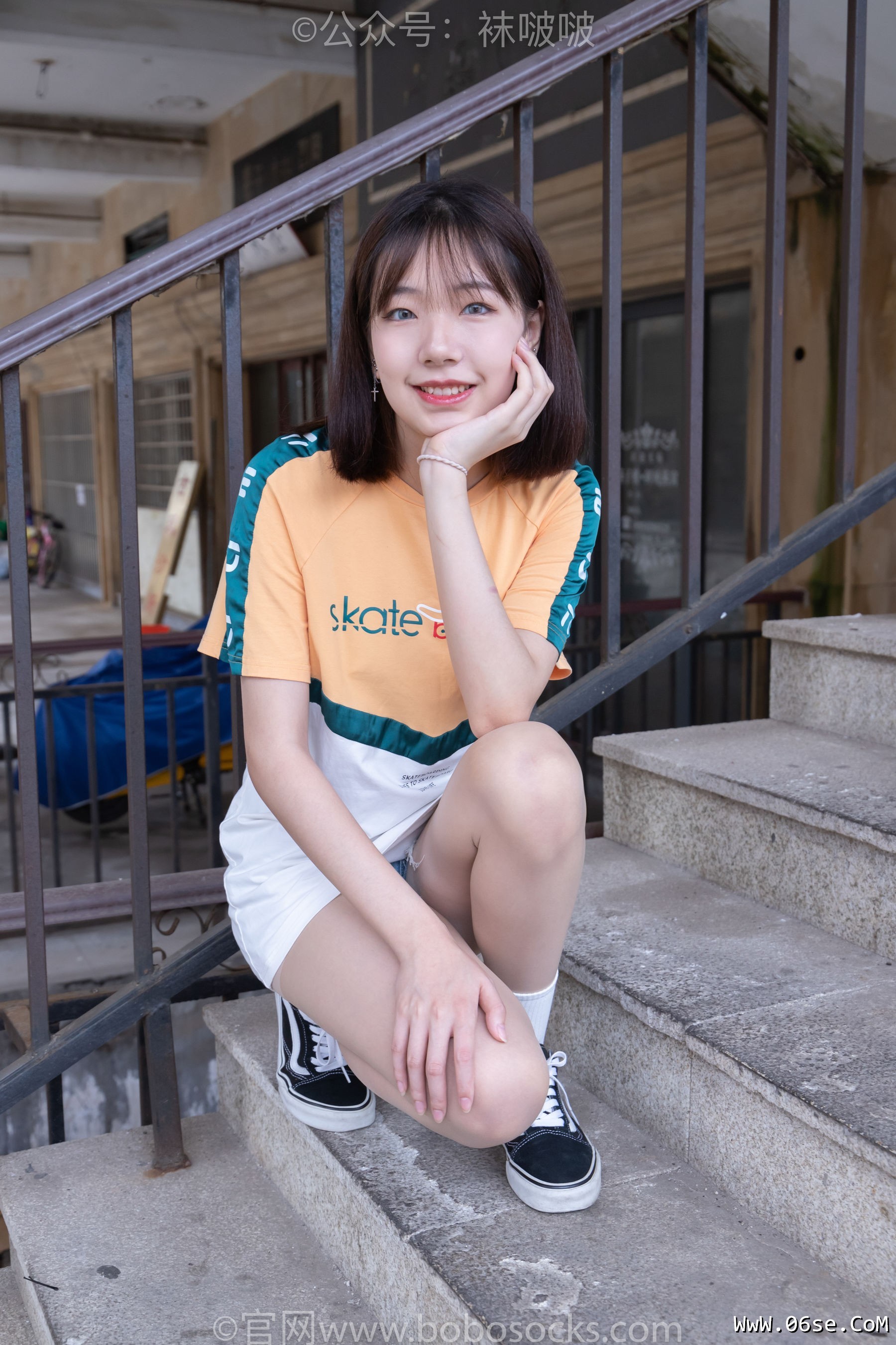 图片[14]-BoBoSocks袜啵啵 No.069 小甜豆-vans板鞋、白棉袜、肉丝[135P]-六色网