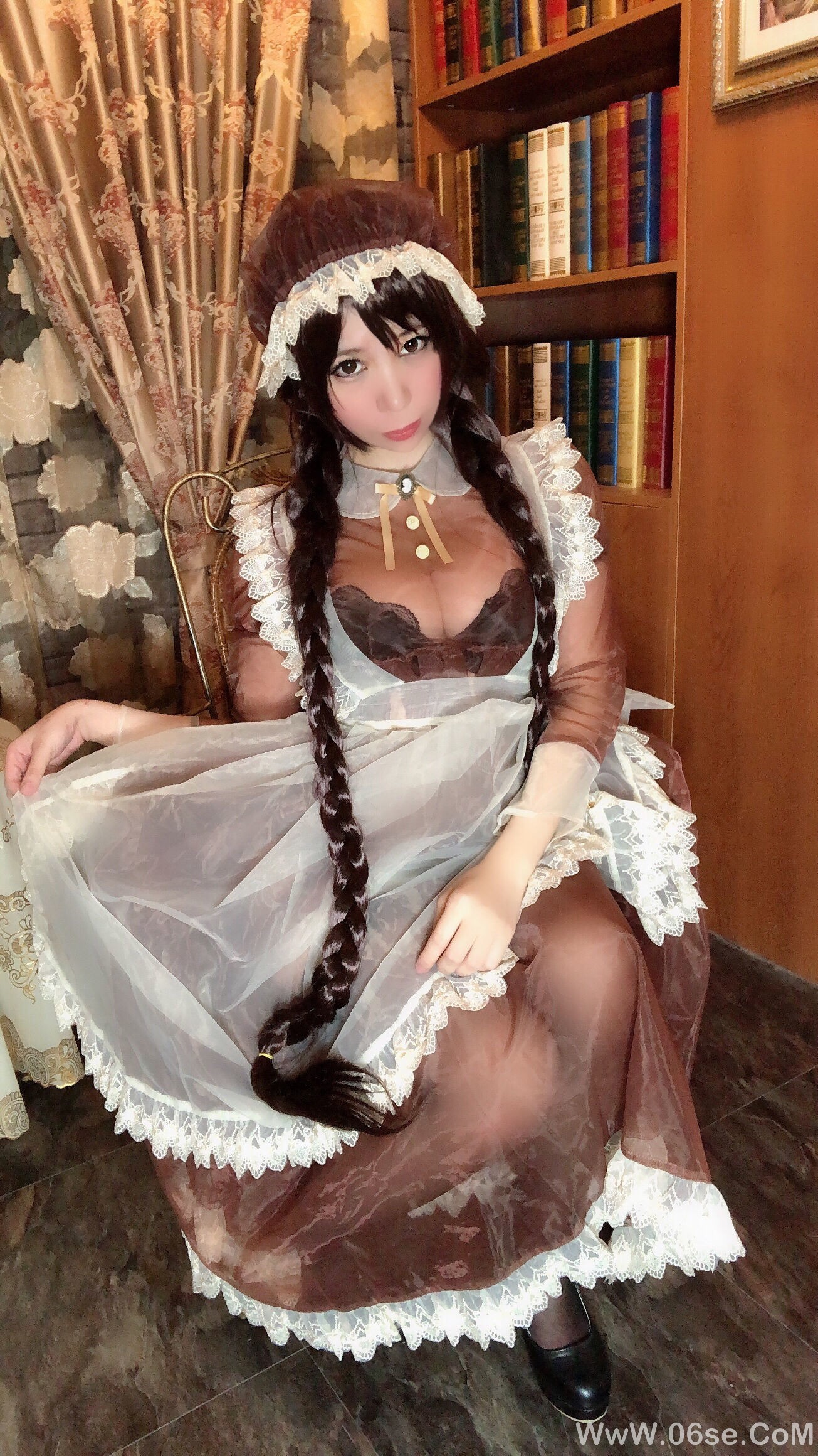 图片[53]-二次元巨乳美女鹿野希 透明女仆[97P]-六色网