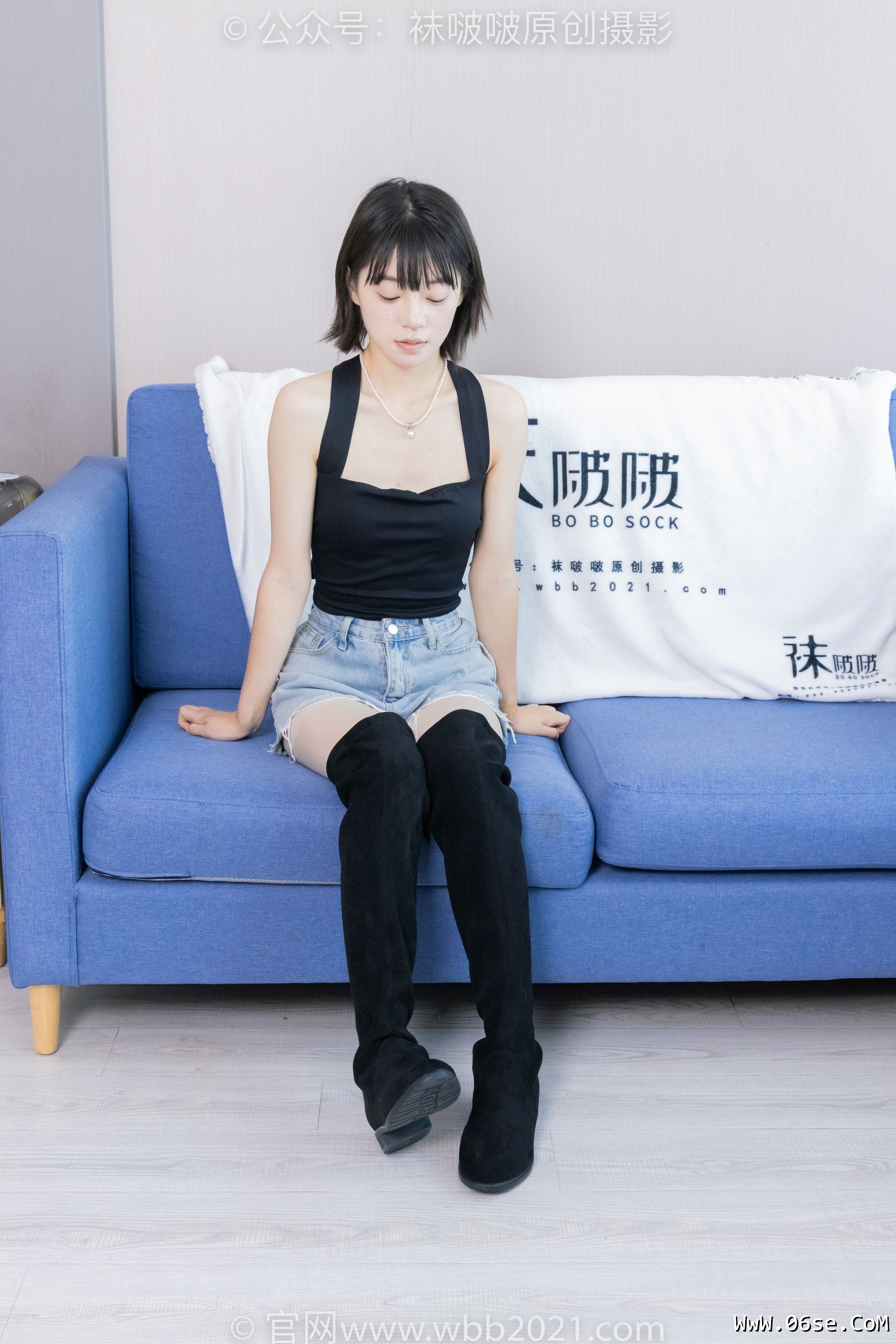 图片[35]-BoBoSocks袜啵啵 No.422 糯米 -长靴、白棉袜、肉丝[140P]-六色网