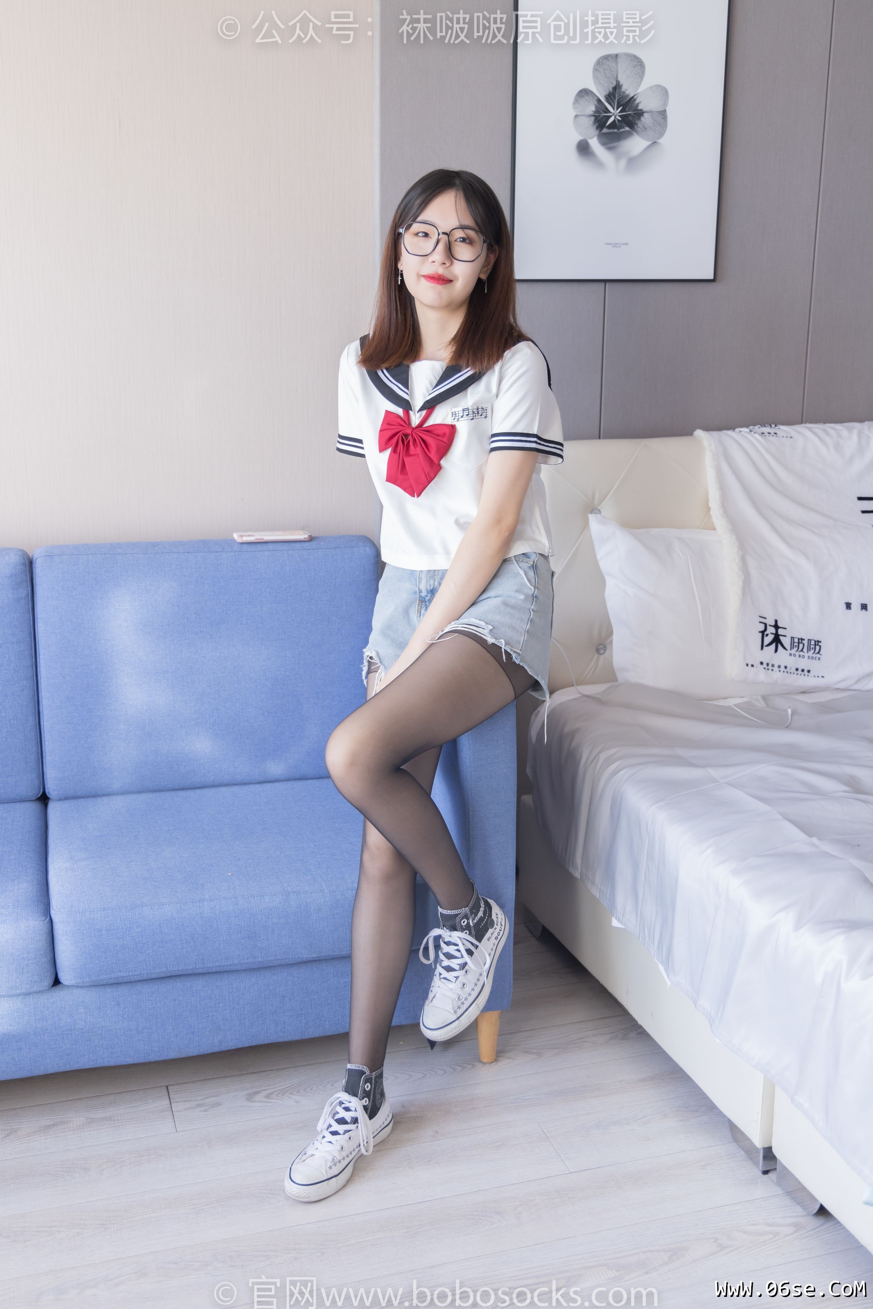 图片[140]-BoBoSocks袜啵啵 No.215 小甜豆-三双帆布鞋板鞋、厚白丝、黑丝[144P]-六色网