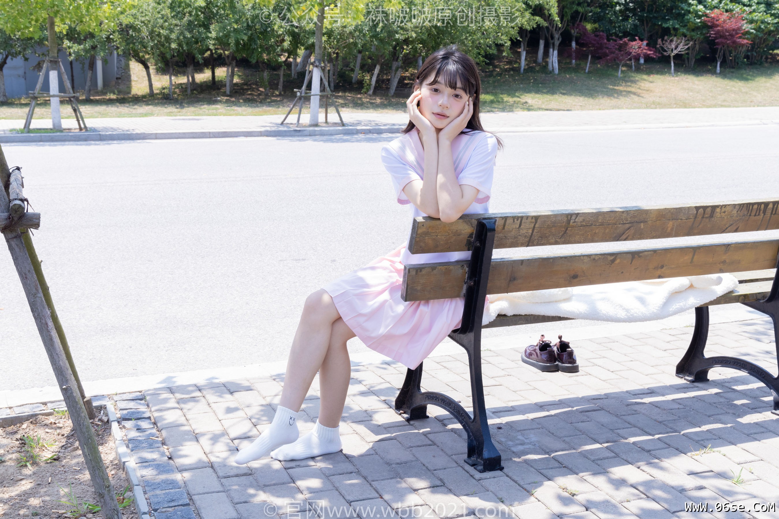 图片[8]-BoBoSocks袜啵啵 No.399 糯米 -皮鞋、白棉袜、jk制服[145P]-六色网