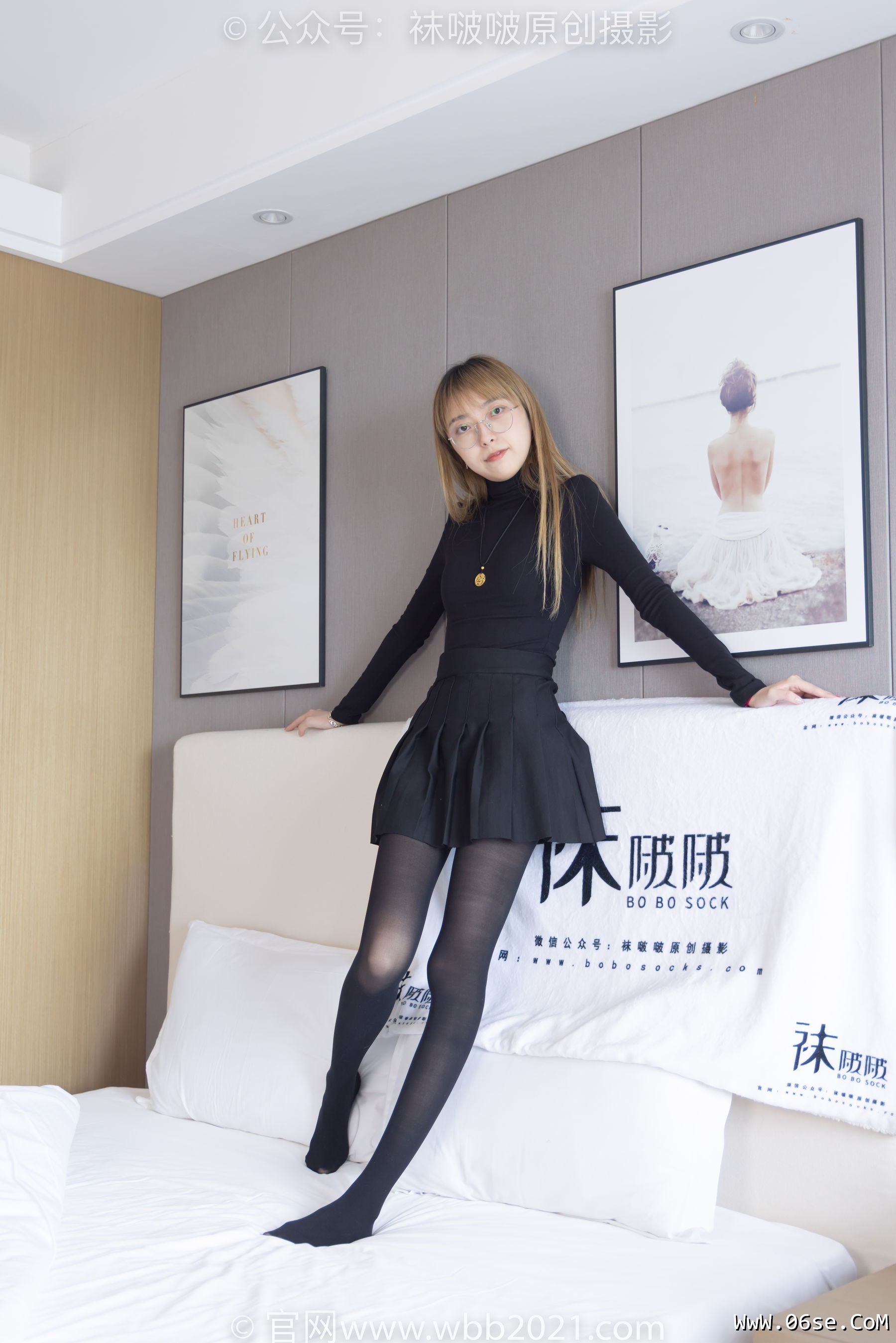 图片[19]-BoBoSocks袜啵啵 No.255 稚予 -皮鞋、厚黑丝[144P]-六色网