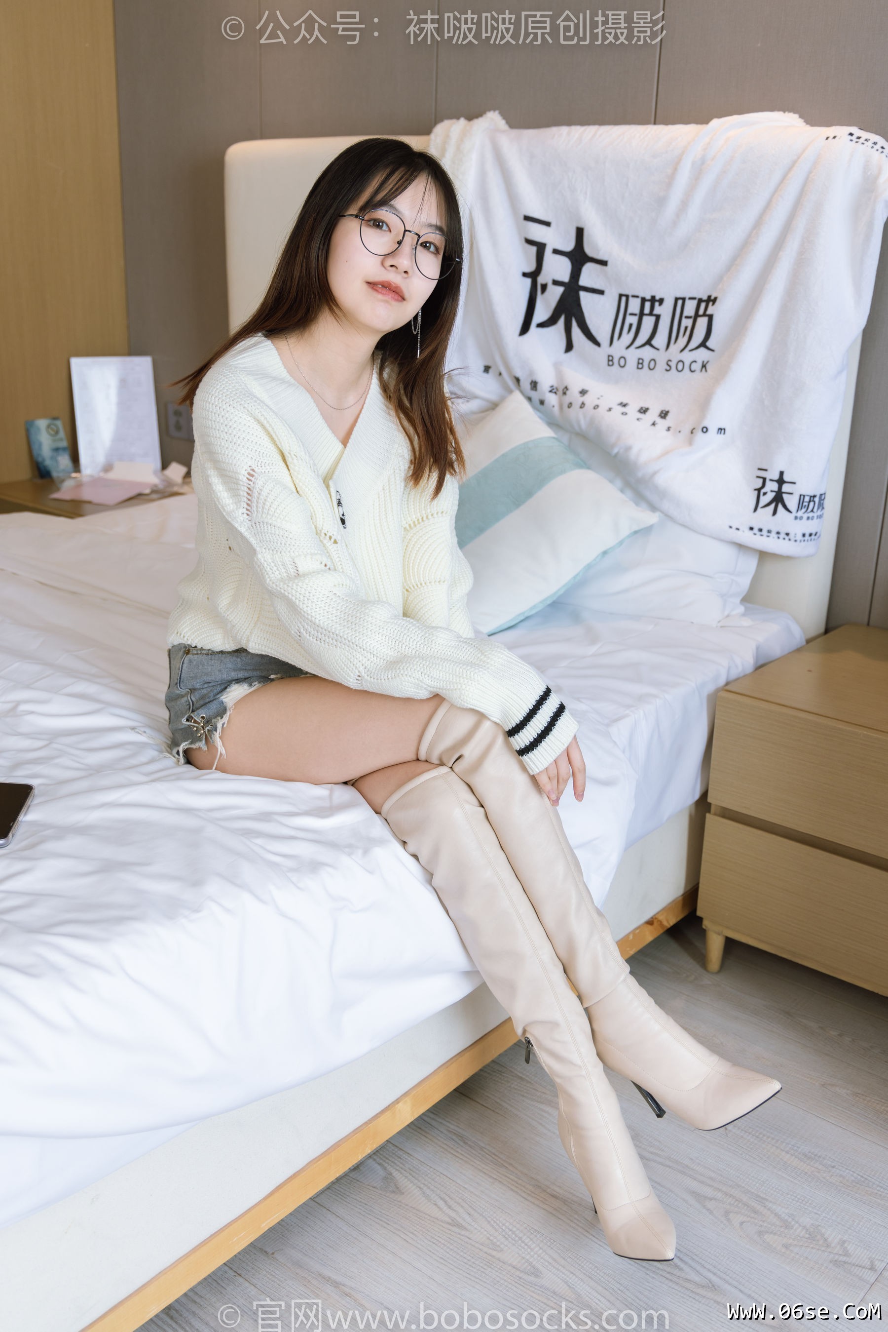 图片[137]-BoBoSocks袜啵啵 No.222 小甜豆-长靴、白棉袜、裸足[180P]-六色网