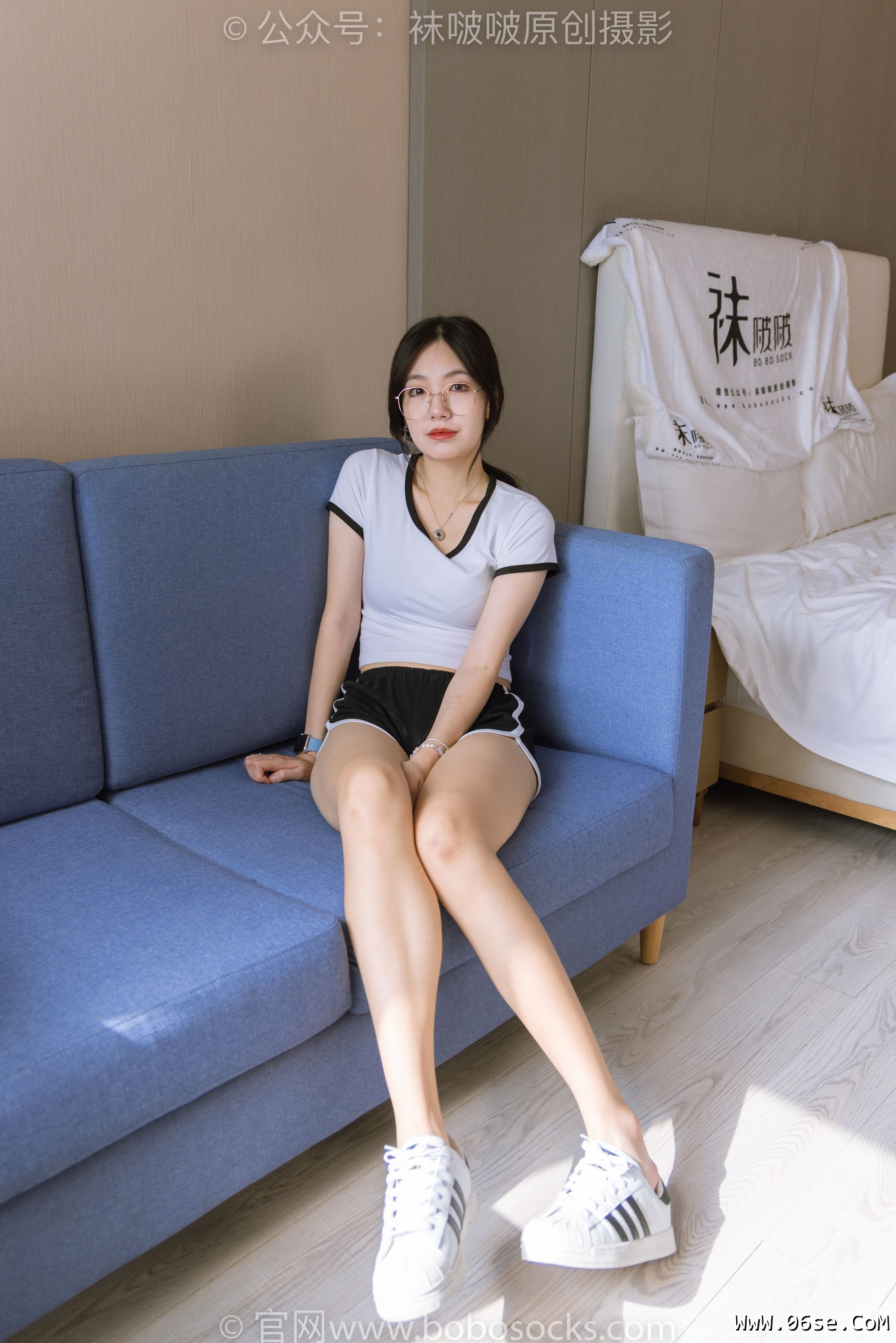 图片[129]-BoBoSocks袜啵啵 No.189 小甜豆-贝壳头板鞋、白棉袜、裸足[169P]-六色网