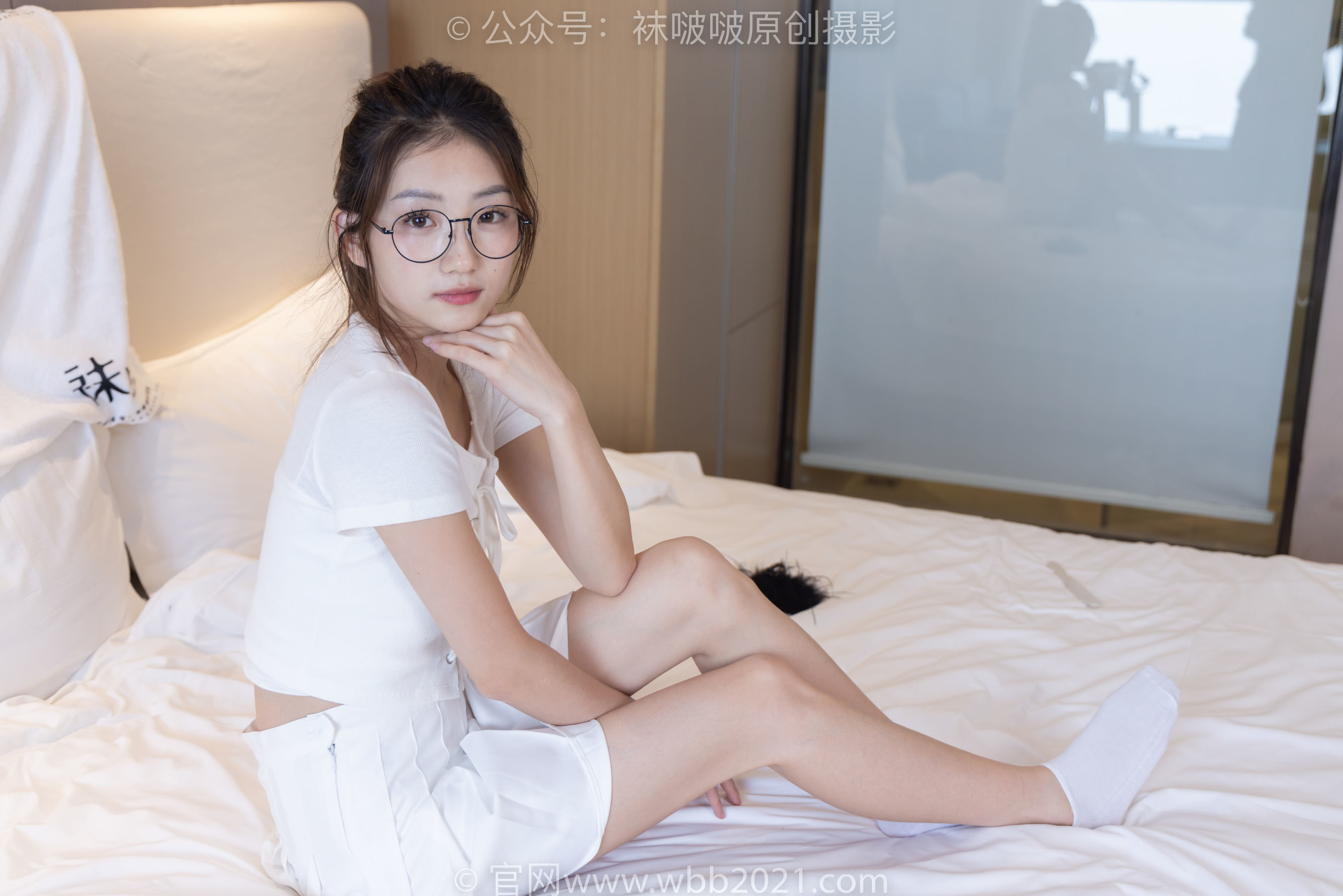 图片[43]-BoBoSocks袜啵啵 No.258 小沫 -贝壳头板鞋、白棉袜[148P]-六色网