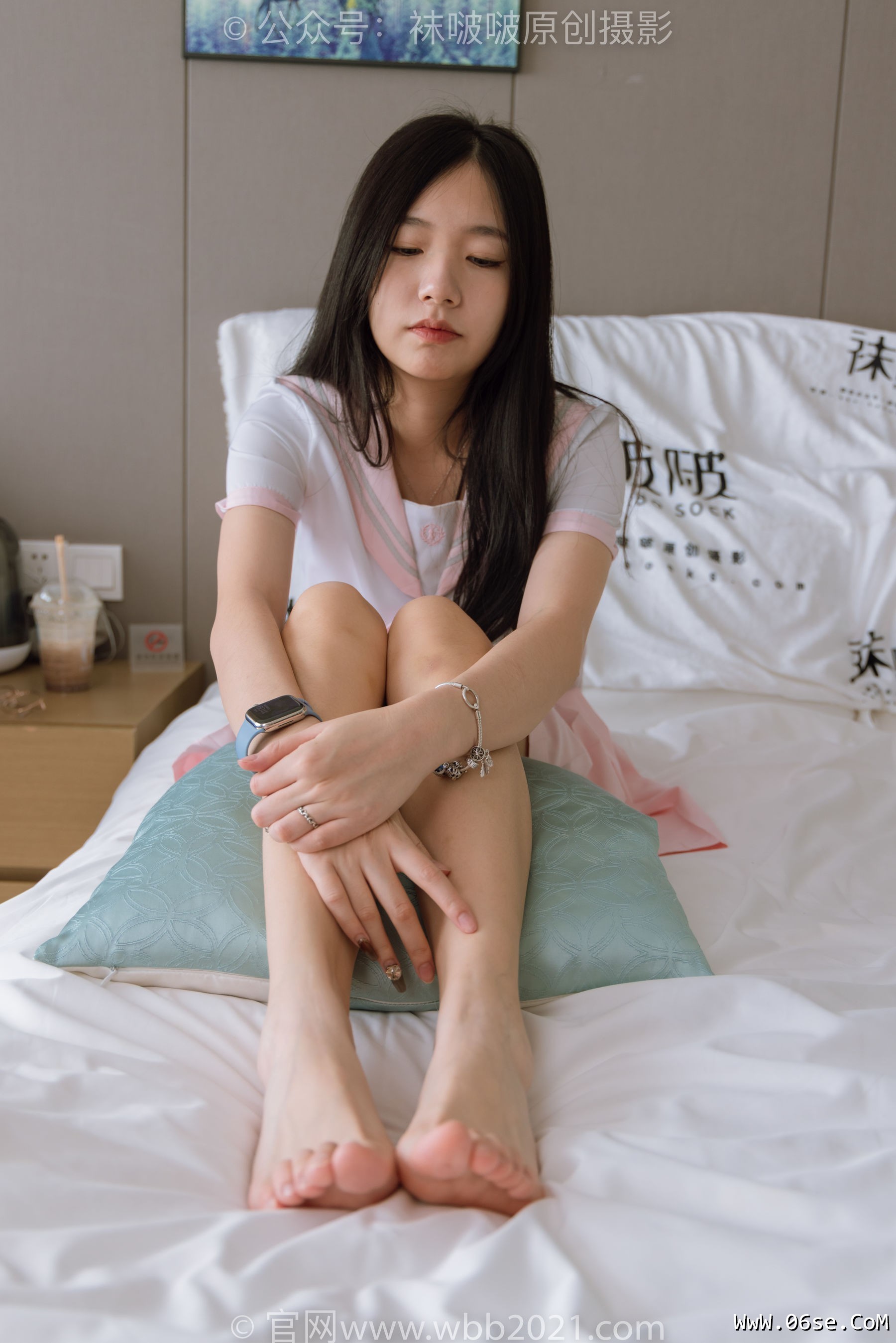 图片[150]-BoBoSocks袜啵啵 No.348 小甜豆 -两双高跟鞋、厚白丝大腿袜、裸足[170P]-六色网