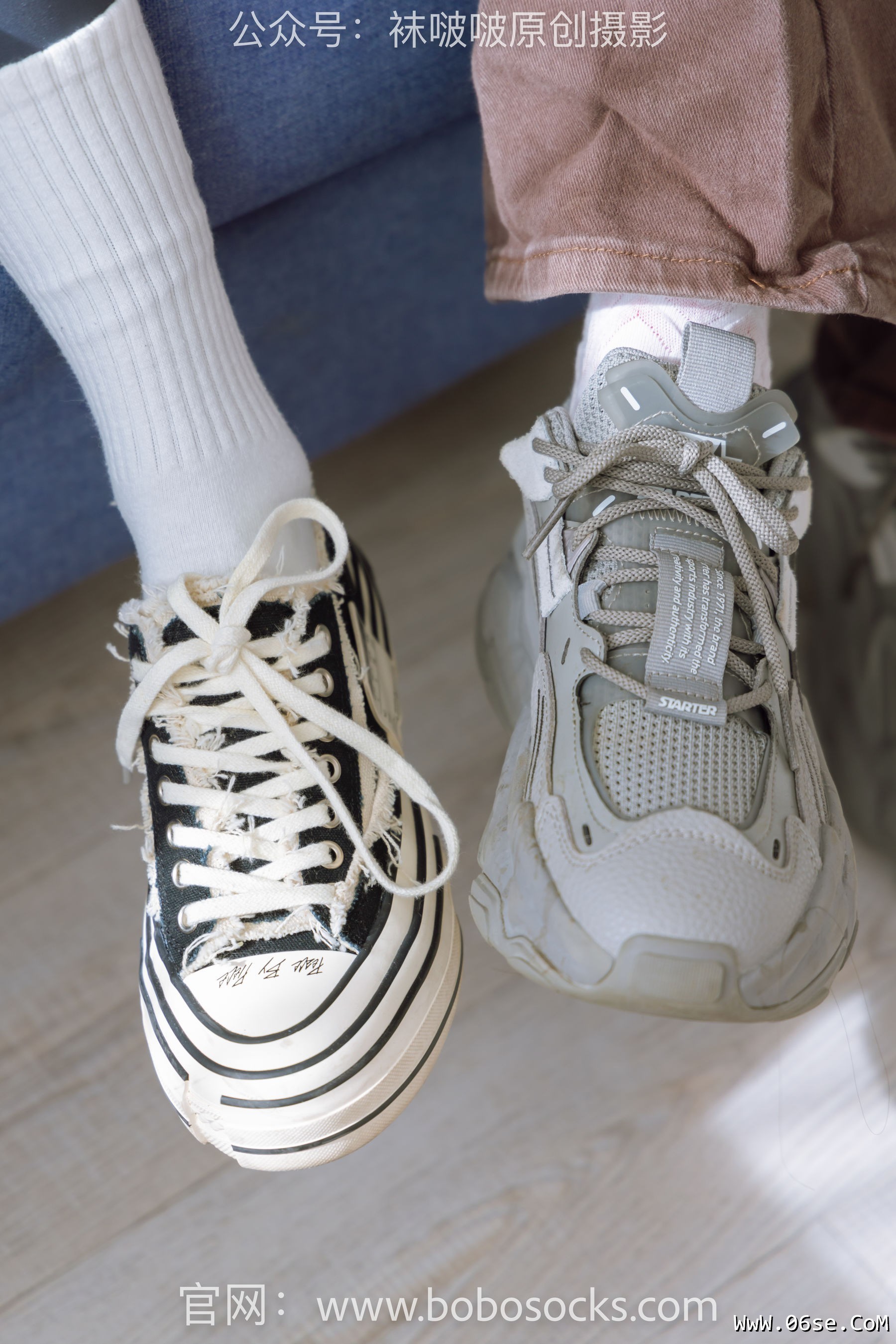 图片[101]-BoBoSocks袜啵啵 No.166 小甜豆稚予-板鞋、运动鞋、高跟鞋、白棉袜、蓝丝[218P]-六色网