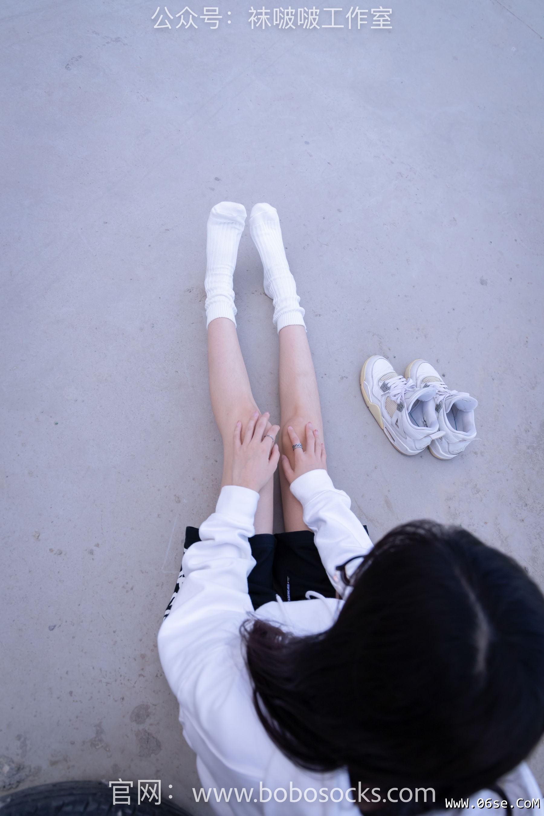 图片[71]-BoBoSocks袜啵啵 No.103 稚予-AJ篮球鞋、白棉袜、裸足[134P]-六色网