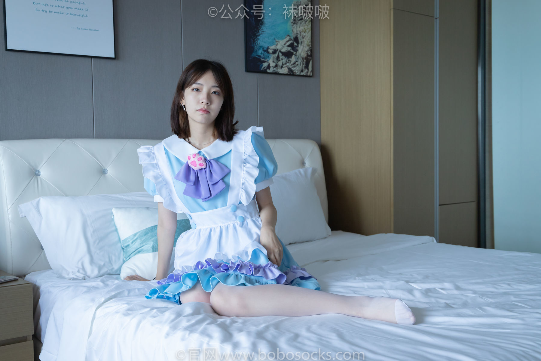图片[82]-BoBoSocks袜啵啵 No.066 小甜豆-女仆装、高跟鞋、薄白丝[134P]-六色网