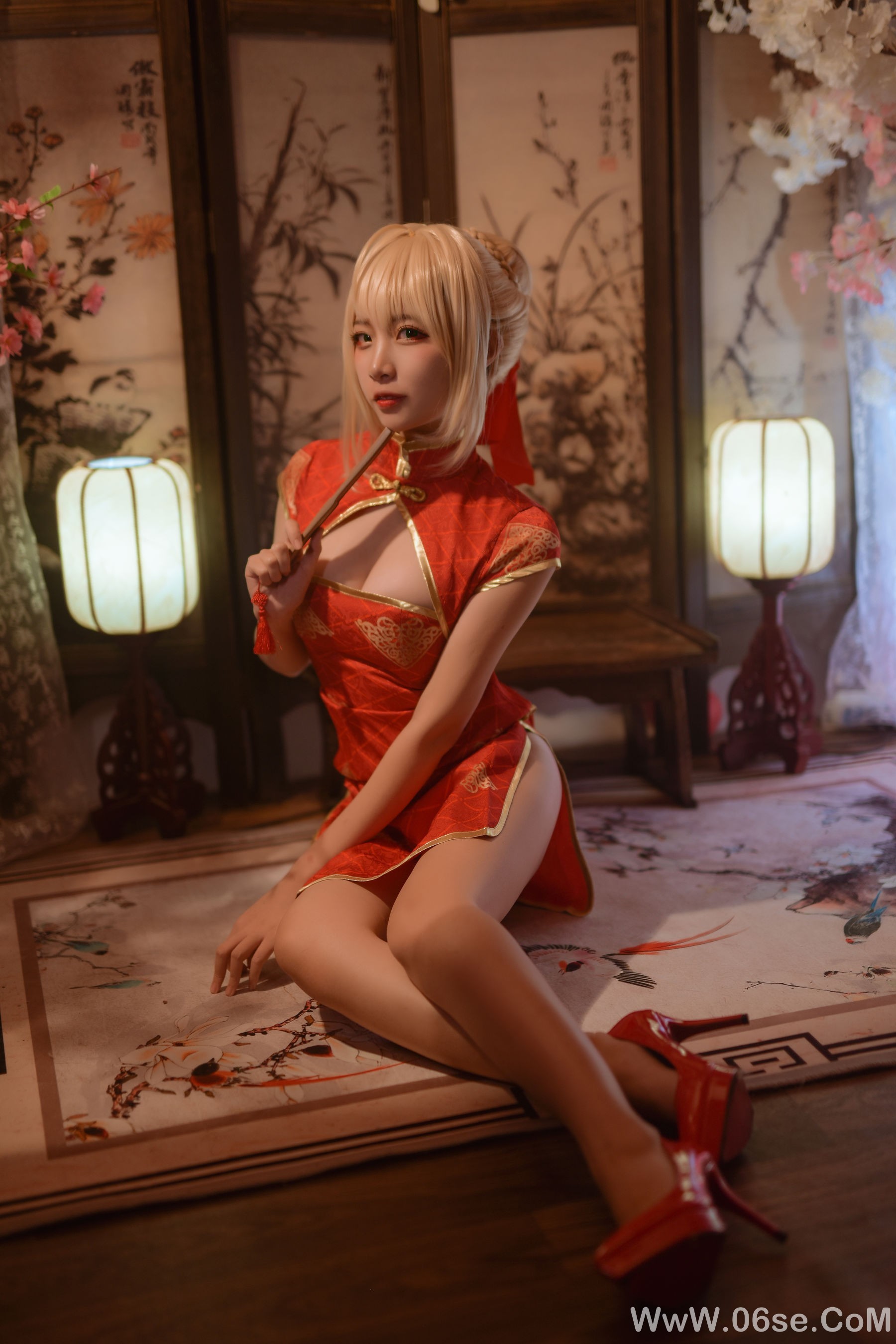图片[7]-人气Coser二佐Nisa Fate尼禄旗袍[20P]-六色网