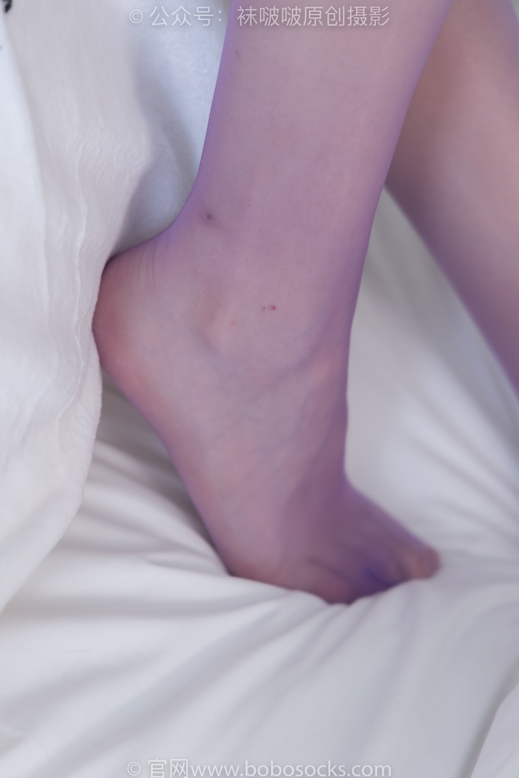 图片[10]-BoBoSocks袜啵啵 No.205 小甜 豆-白色高跟鞋、紫色油亮丝袜[140P]-六色网