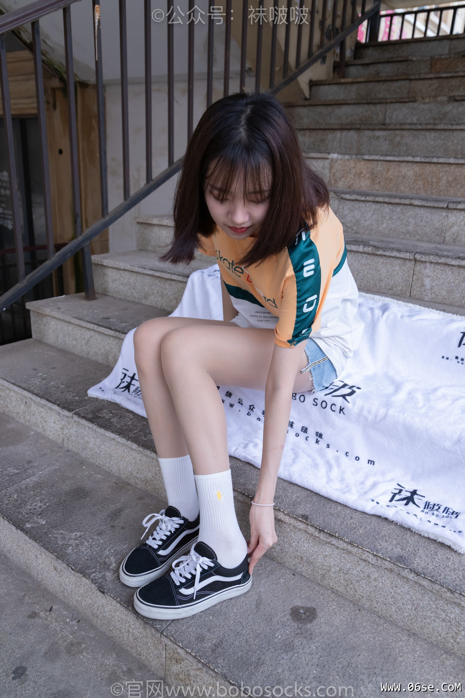 图片[32]-BoBoSocks袜啵啵 No.069 小甜豆-vans板鞋、白棉袜、肉丝[135P]-六色网