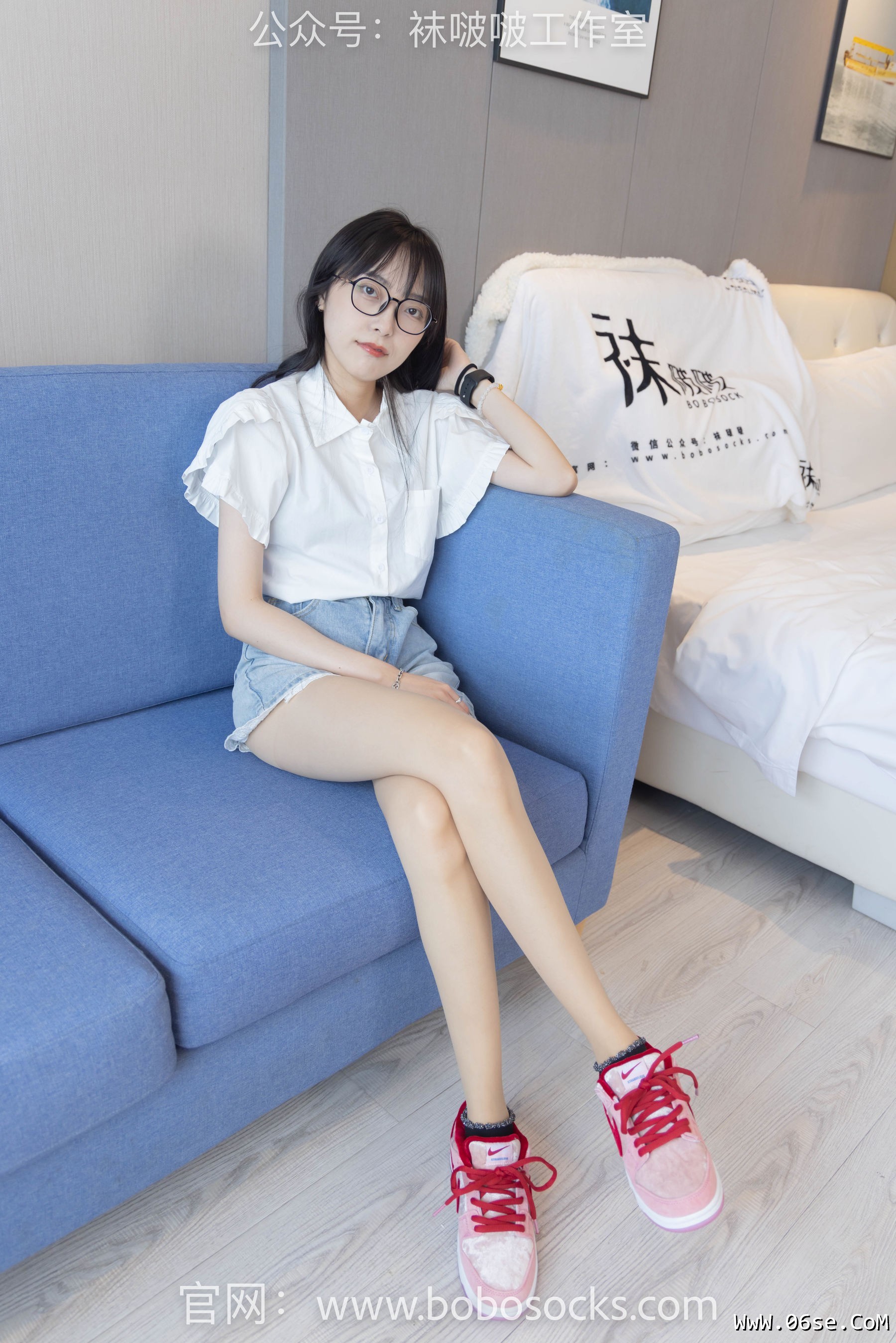 图片[26]-BoBoSocks袜啵啵 No.097 稚予-板鞋、玻璃丝短袜、肉丝[140P]-六色网