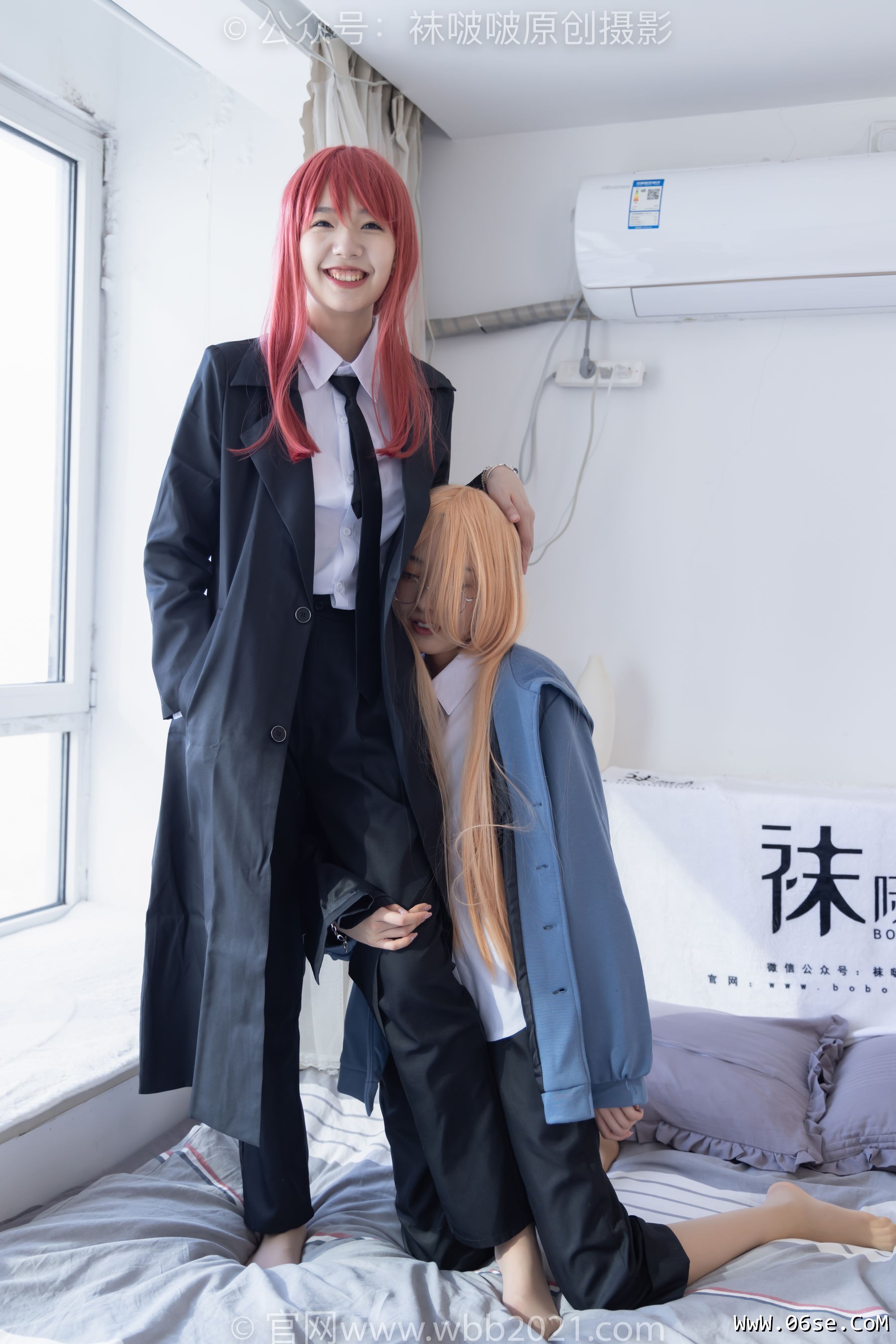 图片[18]-BoBoSocks袜啵啵 No.302 小甜豆&稚予 -三双皮鞋、板鞋、黑丝、两双肉丝、裤里丝[140P]-六色网
