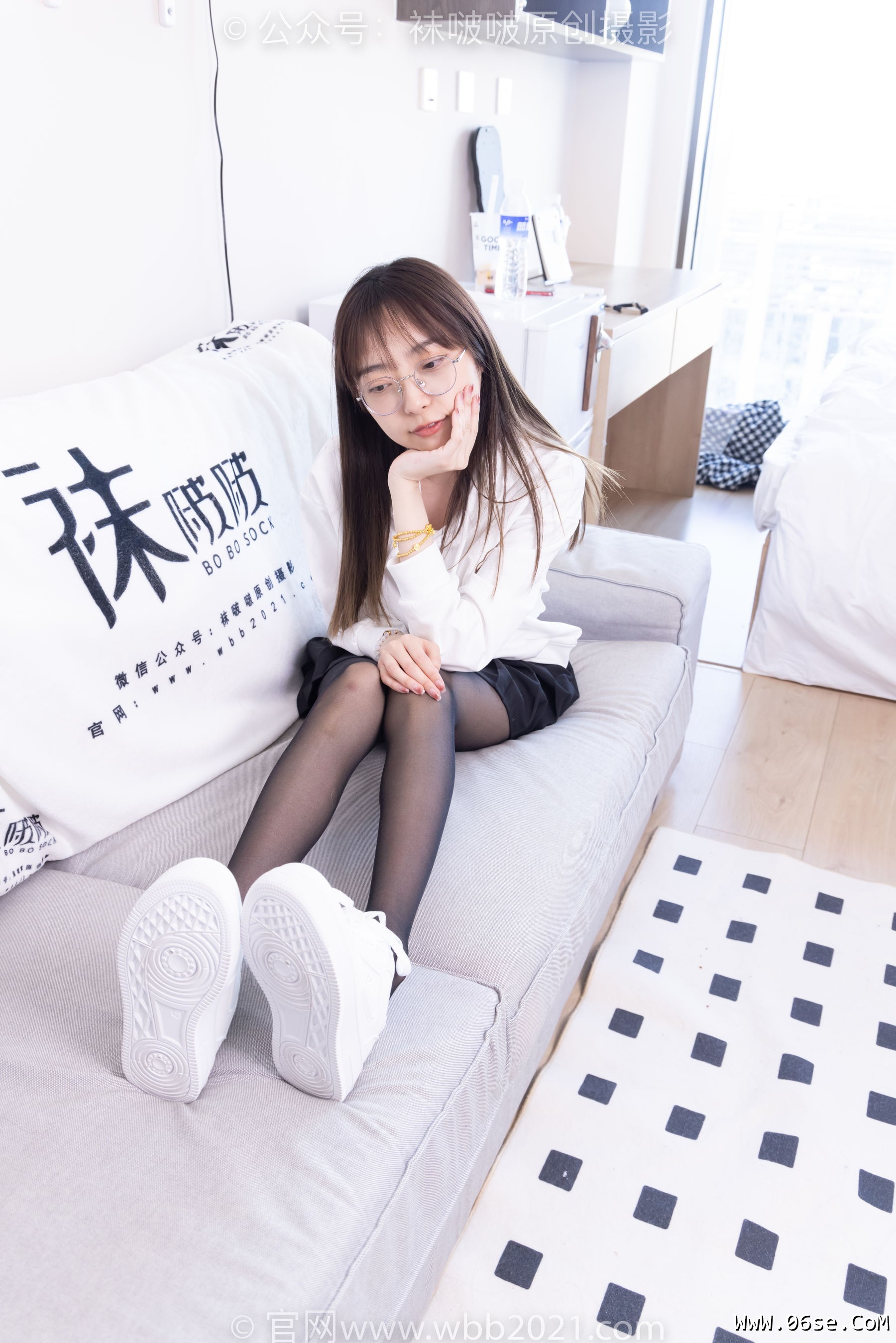 图片[48]-BoBoSocks袜啵啵 No.407 稚予 -板鞋、黑丝[140P]-六色网