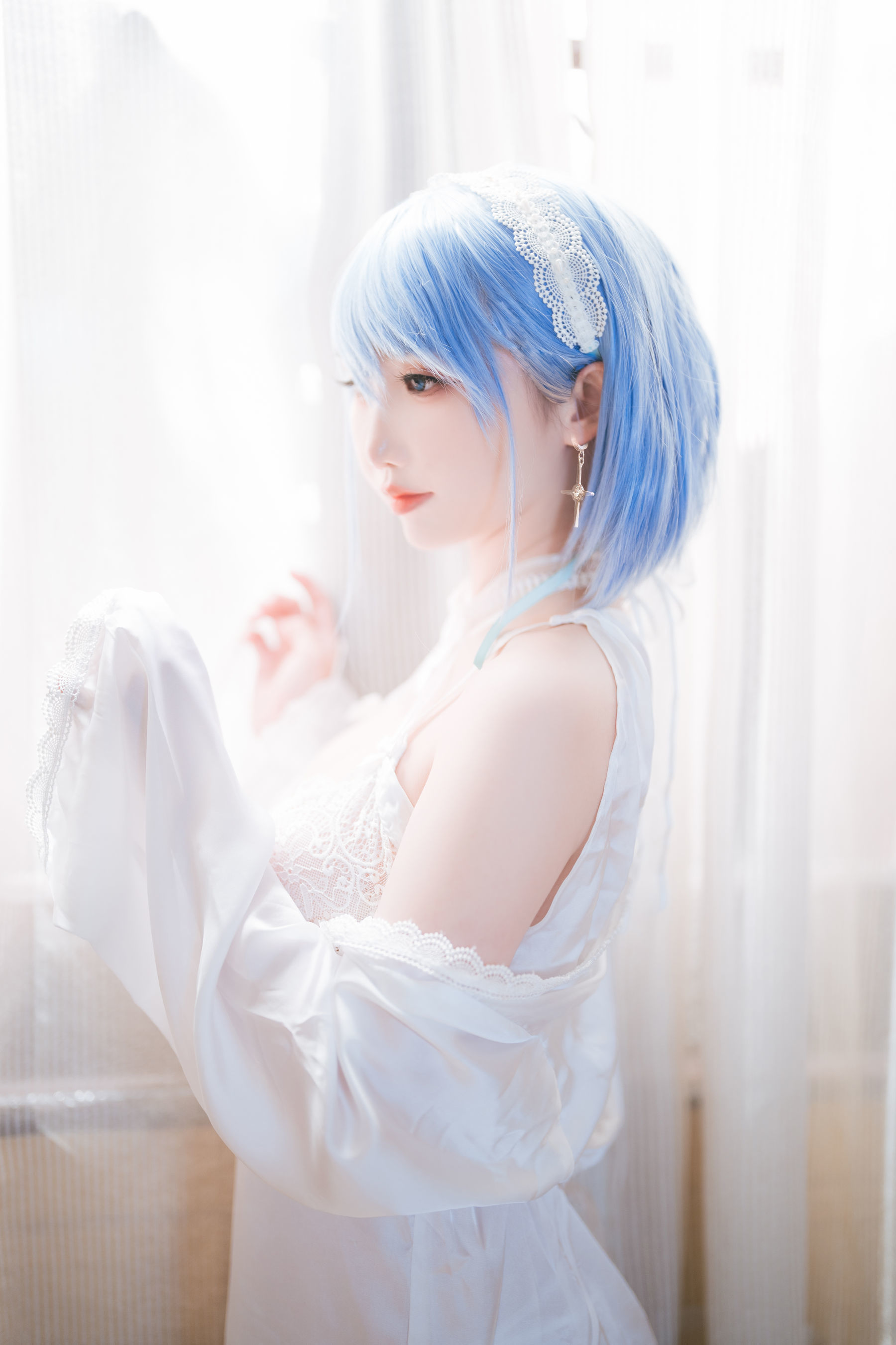 图片[21]-可爱人气Coser 面饼仙儿 – 碧蓝航线 恰巴耶夫睡衣[43P]-六色网