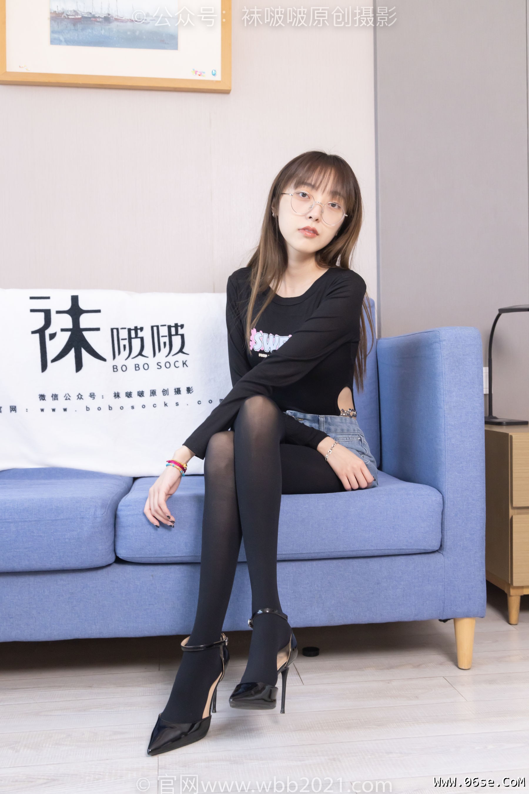 图片[87]-BoBoSocks袜啵啵 No.321 稚予 -高跟鞋、厚黑丝[150P]-六色网