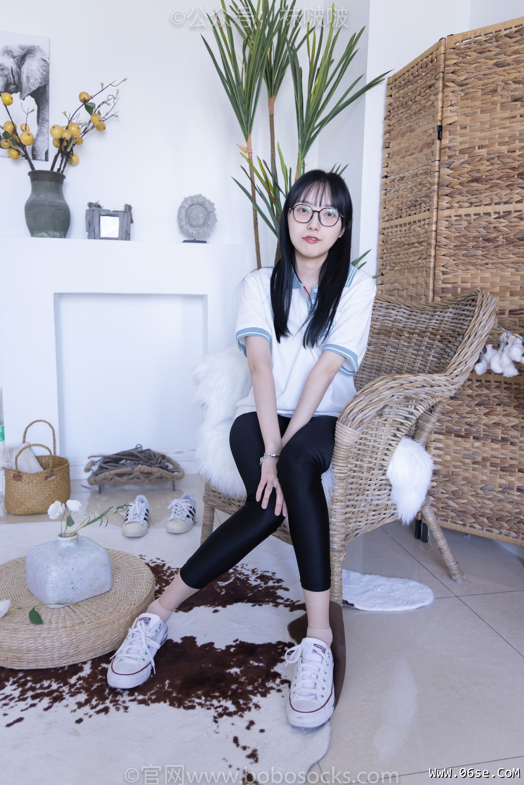 图片[55]-BoBoSocks袜啵啵 No.044 稚予-贝壳头、匡威帆布鞋、短肉丝[154P]-六色网