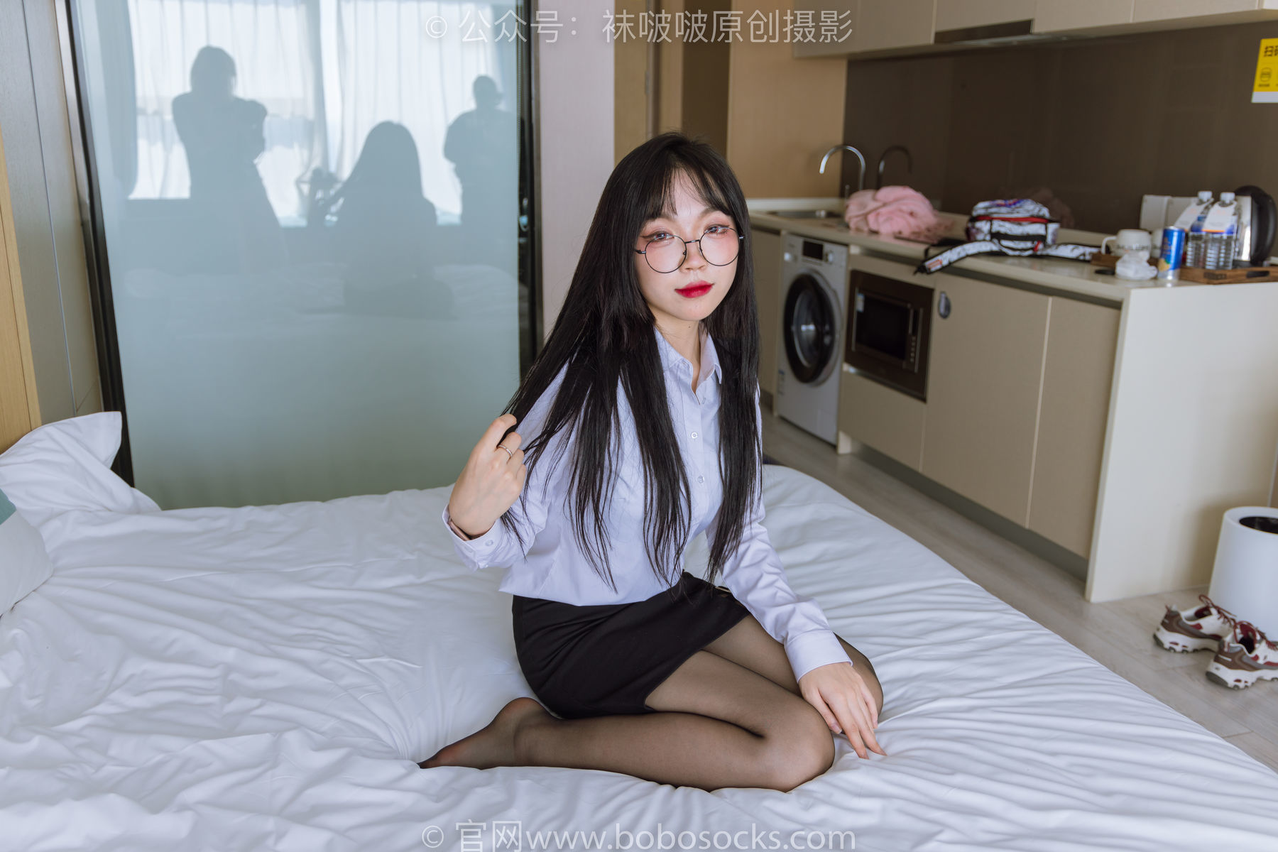 图片[33]-BoBoSocks袜啵啵 No.185 周周-ol制服、高跟鞋、黑丝[140P]-六色网