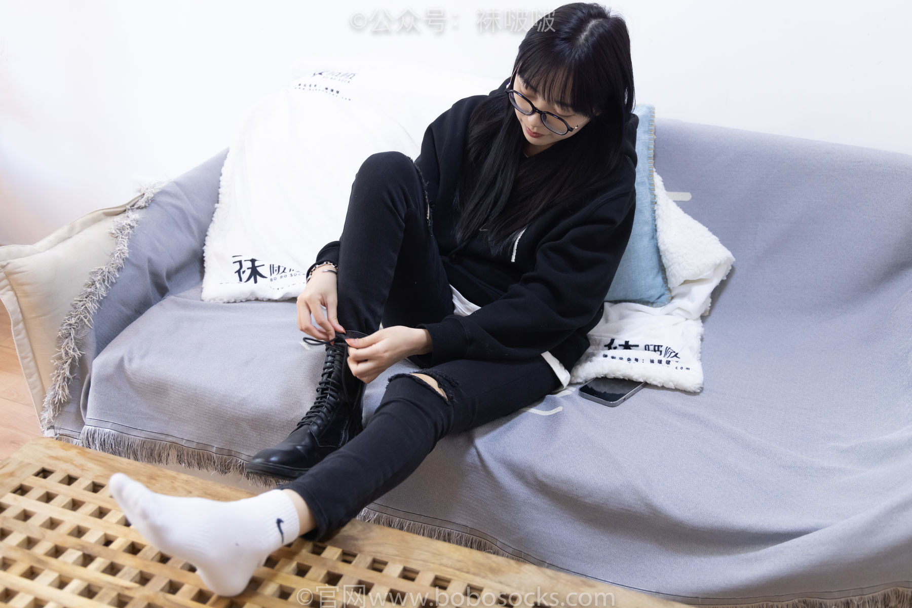 图片[52]-BoBoSocks袜啵啵 No.061 稚予-短靴、白棉袜、裸足[145P]-六色网