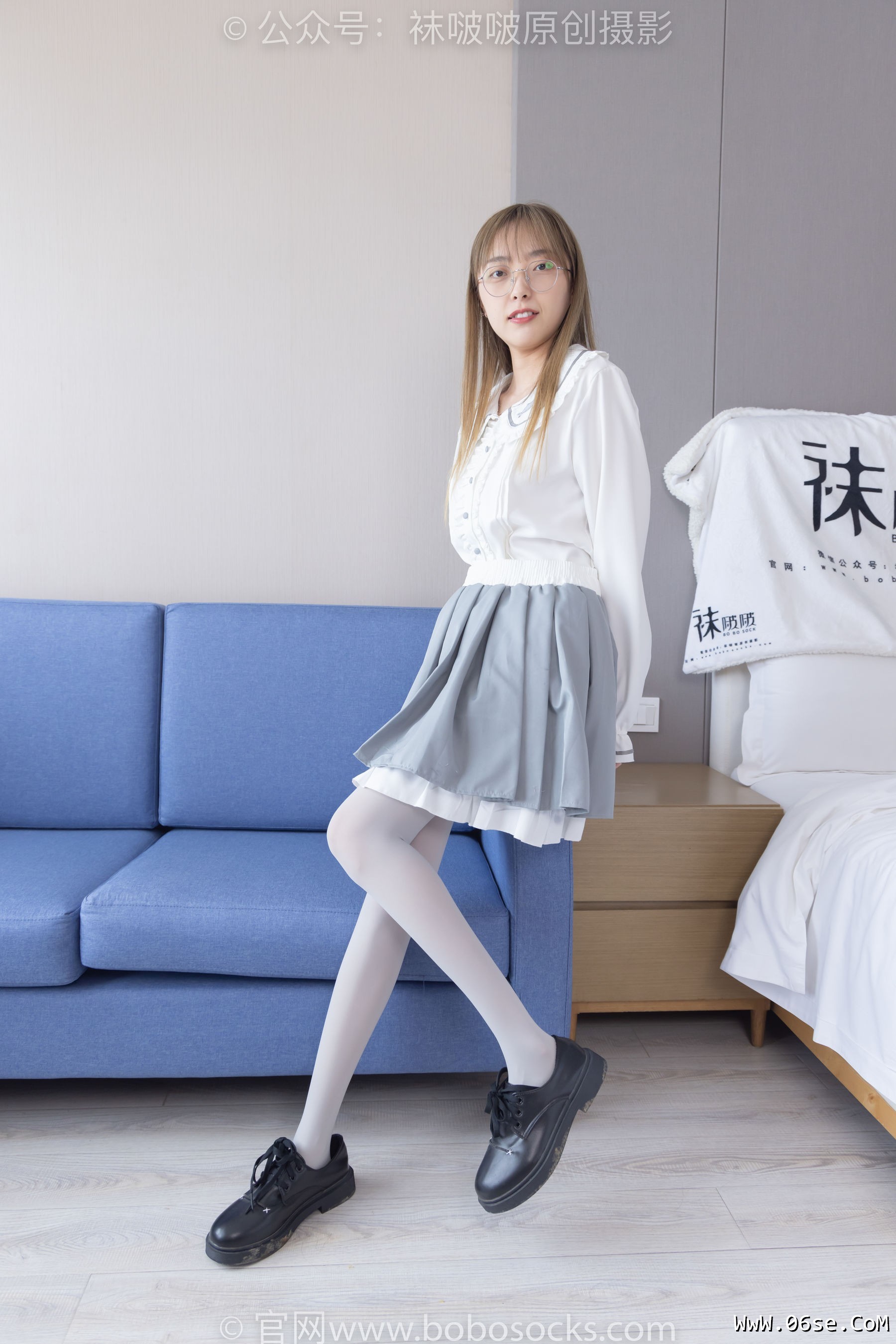 图片[75]-BoBoSocks袜啵啵 No.213 稚予 -黑皮鞋、厚灰丝[140P]-六色网
