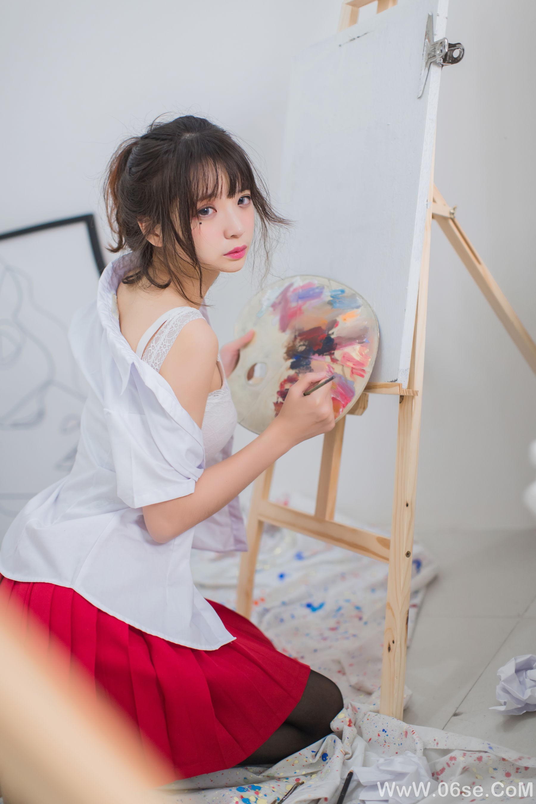 图片[21]-疯猫ss 画室JK少女[23P]-六色网
