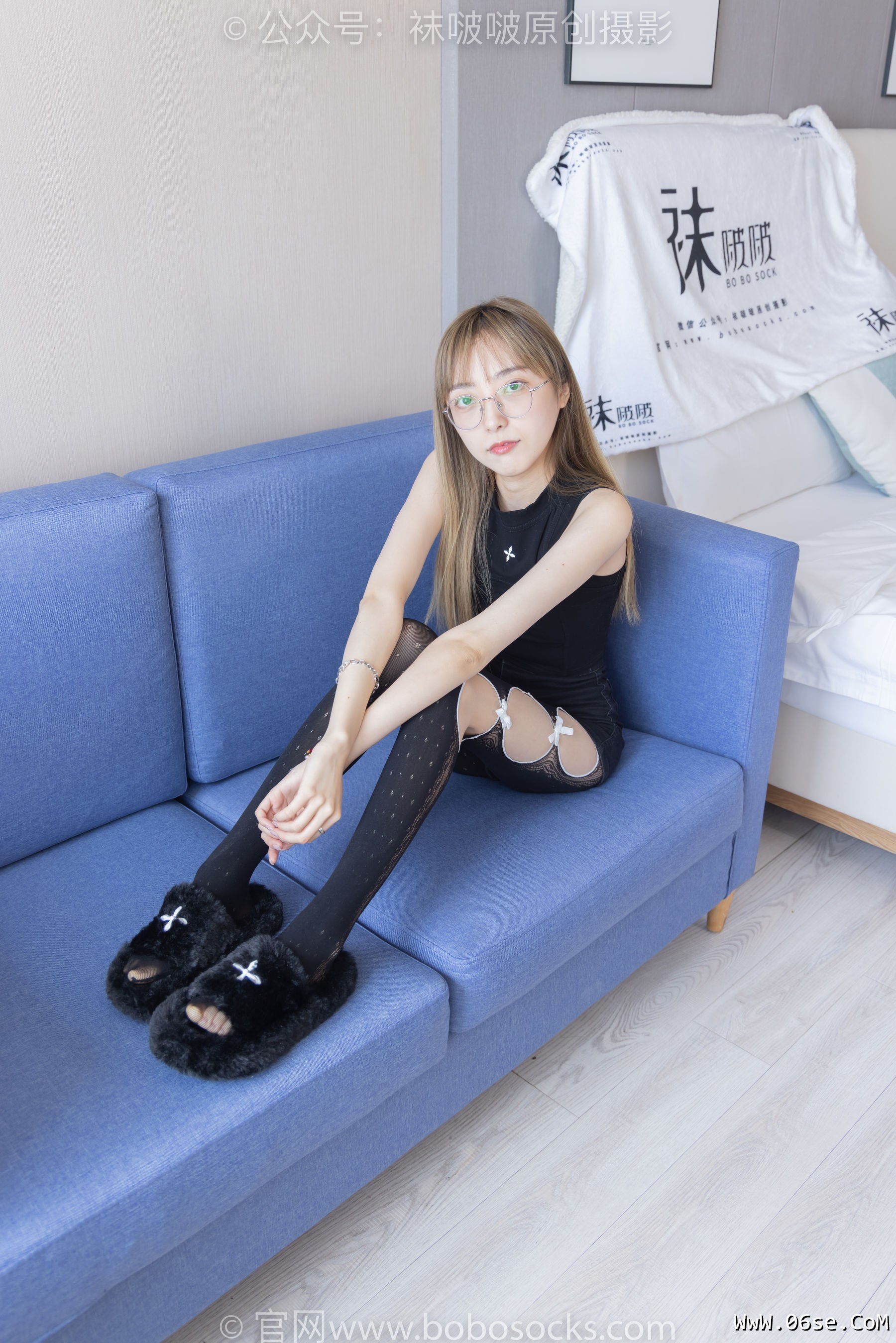 图片[2]-BoBoSocks袜啵啵 No.219 稚予-板鞋、拖鞋、厚黑丝、蕾丝黑丝[140P]-六色网
