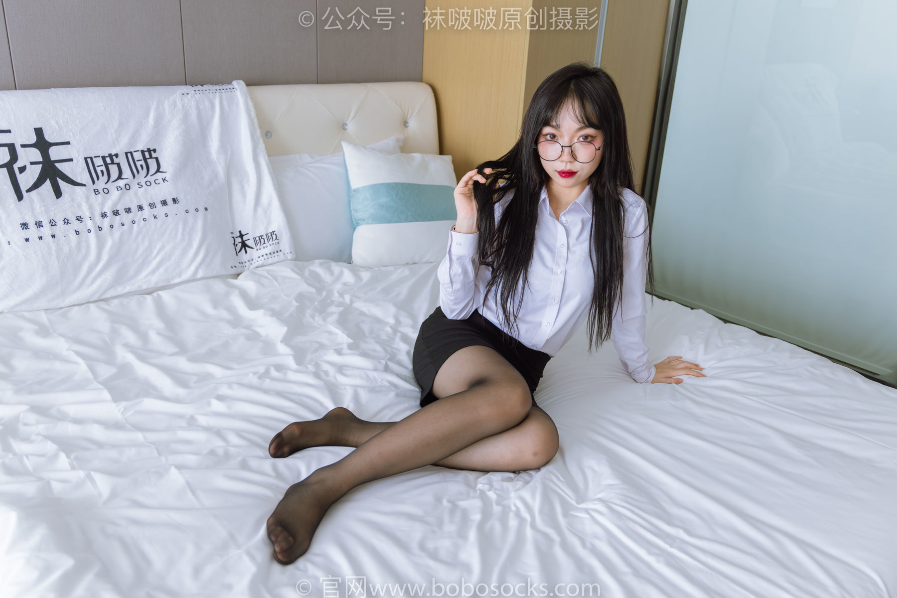 图片[19]-BoBoSocks袜啵啵 No.185 周周-ol制服、高跟鞋、黑丝[140P]-六色网