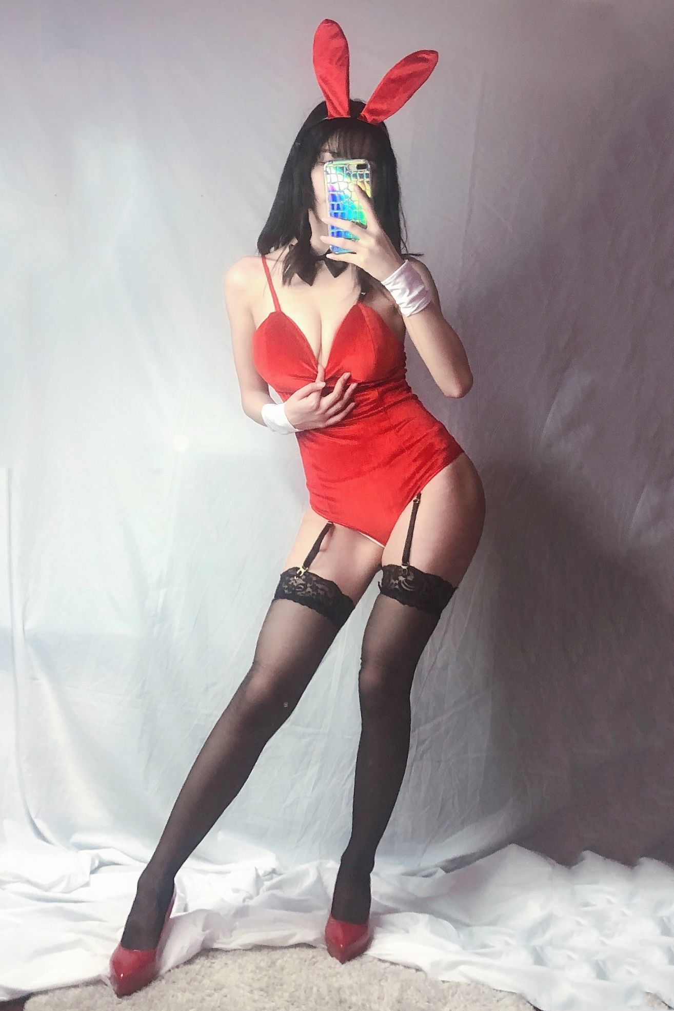 图片[37]-銘銘Kizami 红丝绒兔女郎[64P]-六色网
