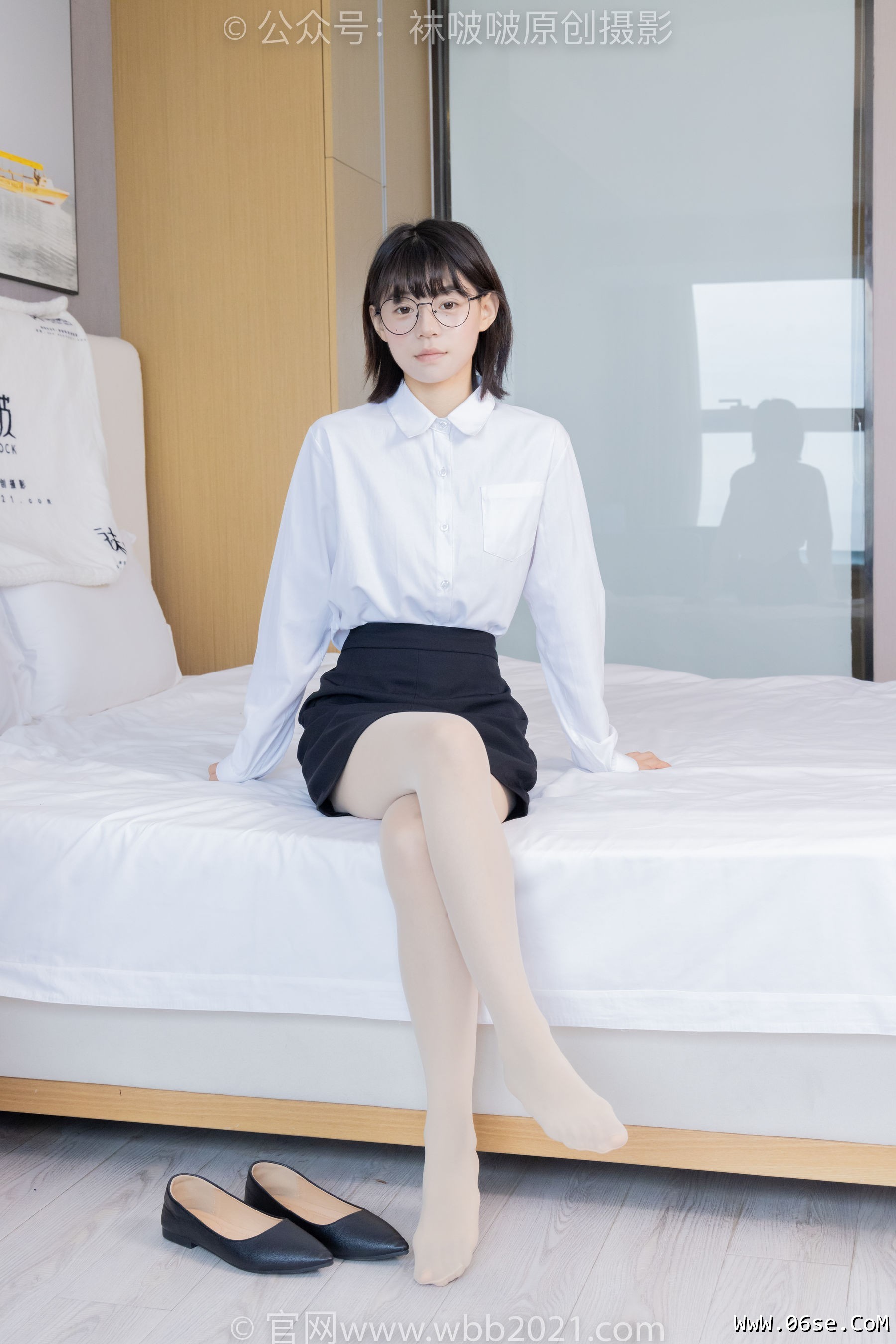图片[138]-BoBoSocks袜啵啵 No.436 糯米 -OL制服、两双平底鞋、薄黑丝、厚肉丝[150P]-六色网