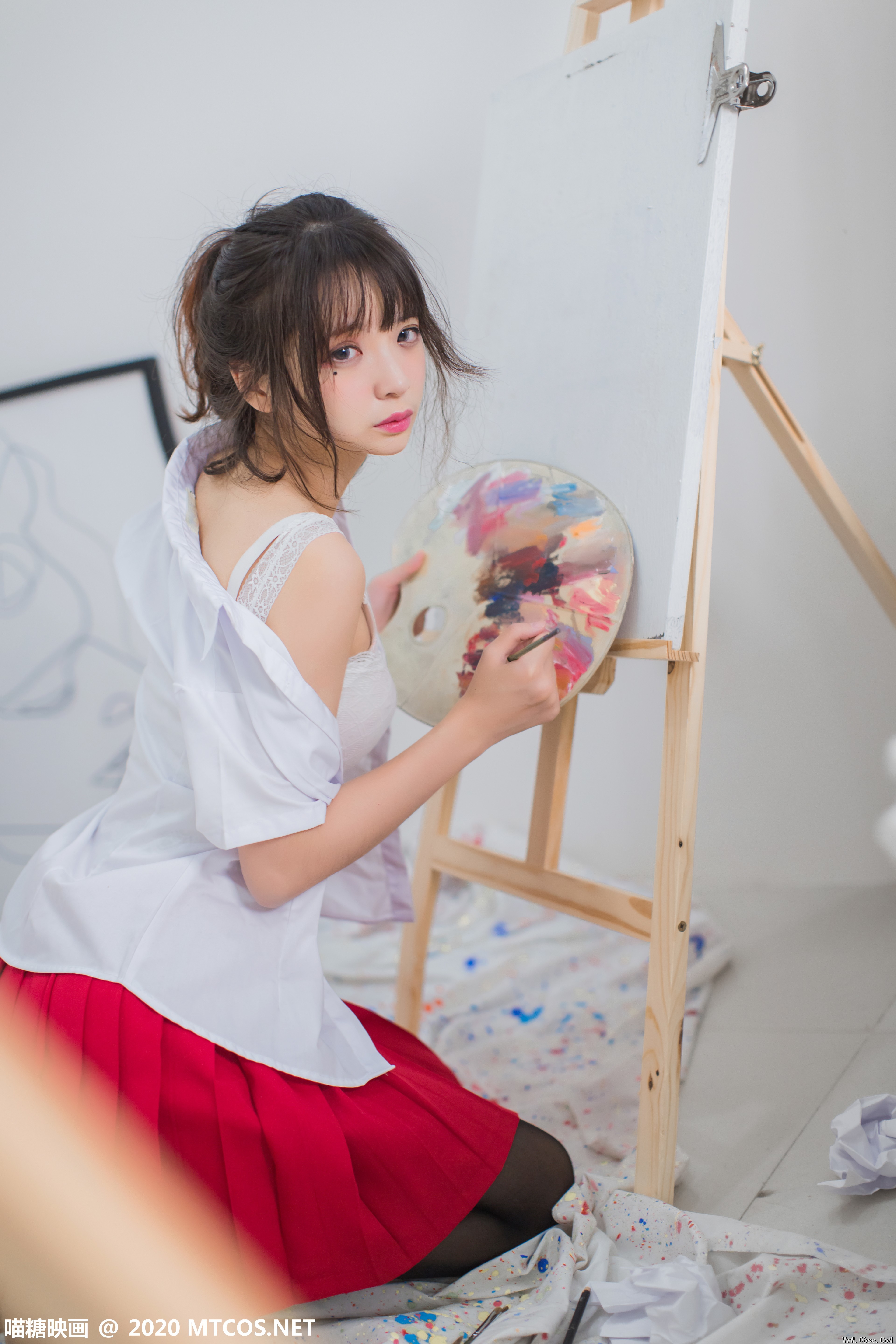 图片[21]-喵糖映画 VOL.319 画室少女[23P／275MB]-六色网