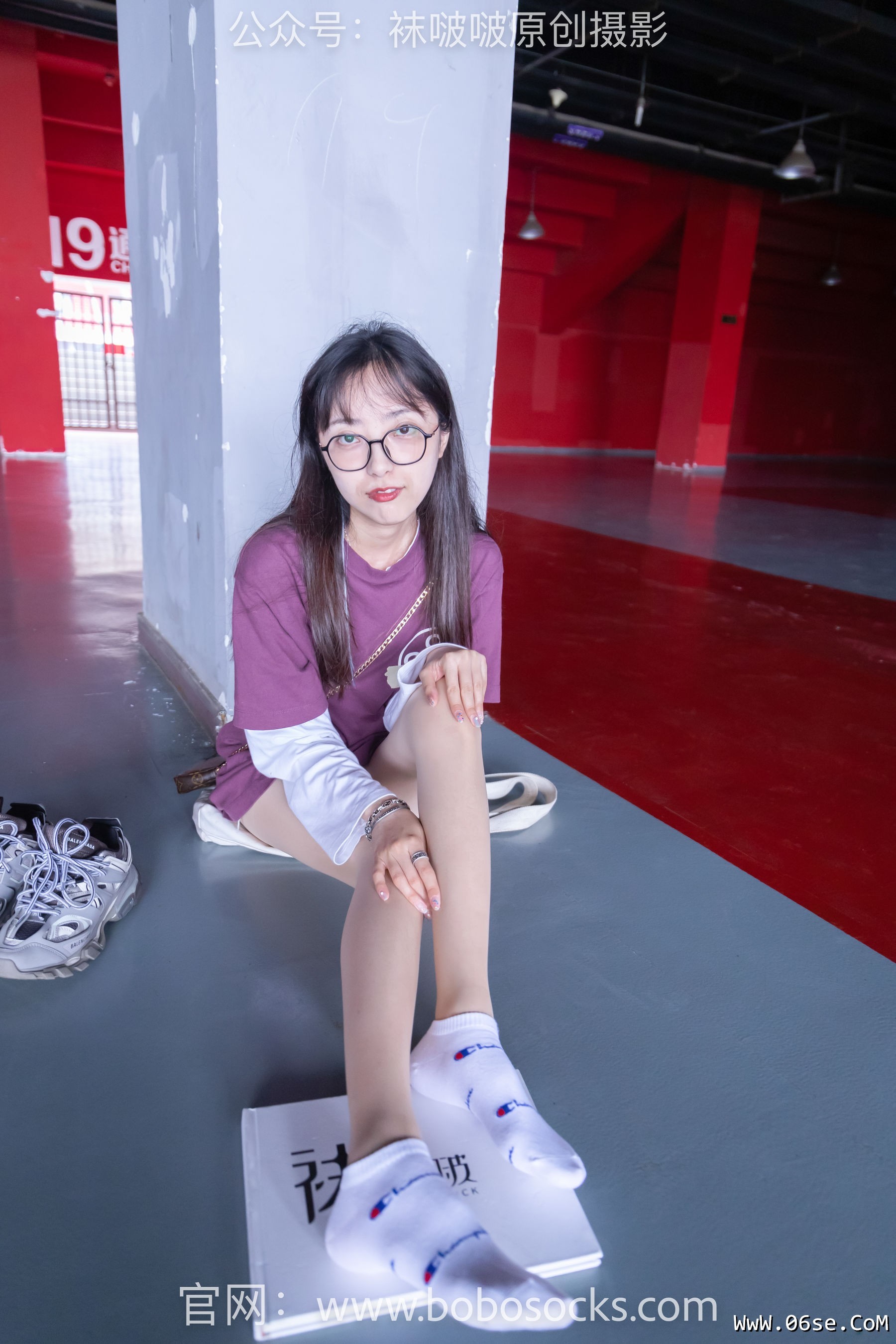 图片[81]-BoBoSocks袜啵啵 积分限定作品010 稚予-巴黎世家运动鞋、白棉袜、肉丝[144P]-六色网