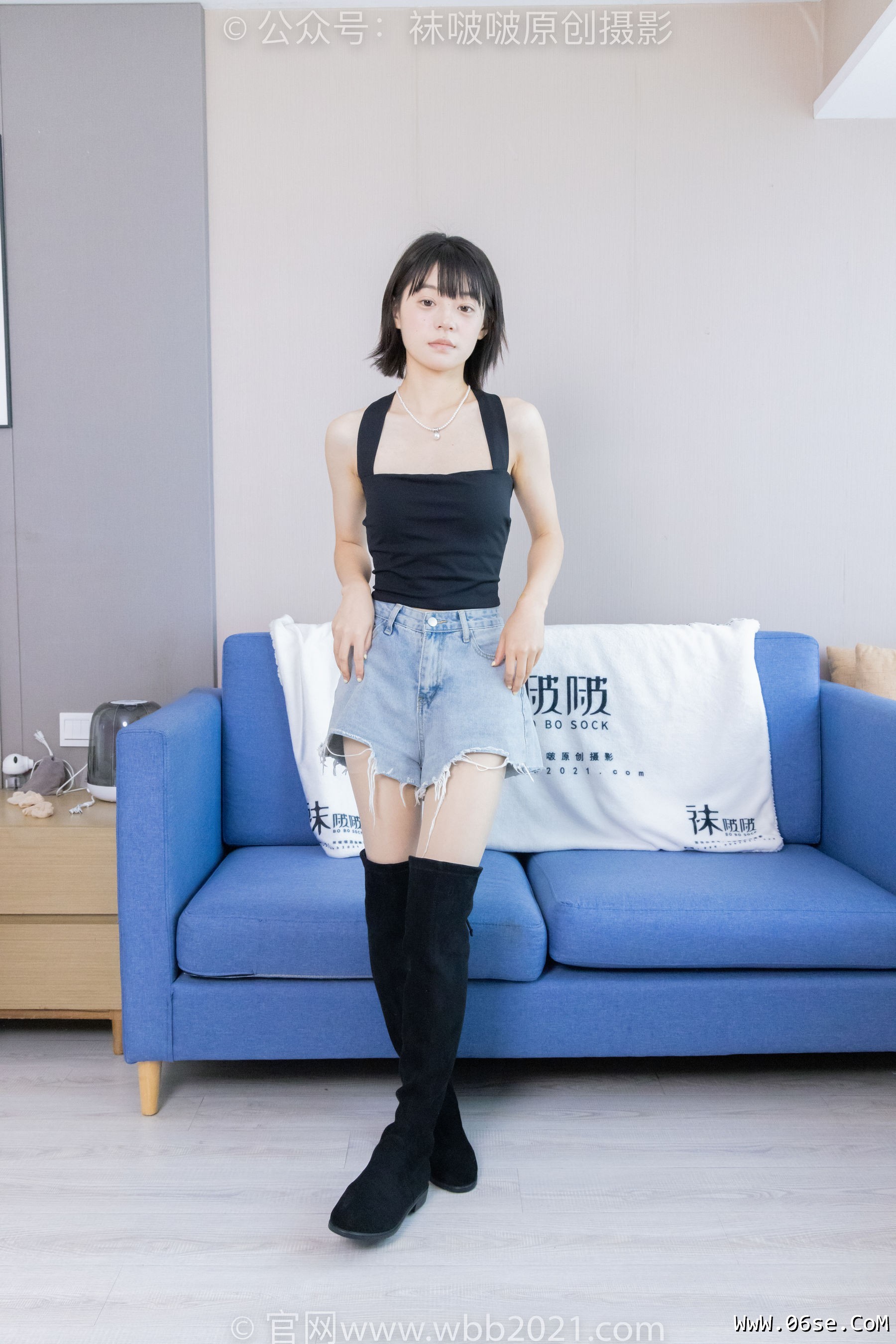 图片[86]-BoBoSocks袜啵啵 No.422 糯米 -长靴、白棉袜、肉丝[140P]-六色网