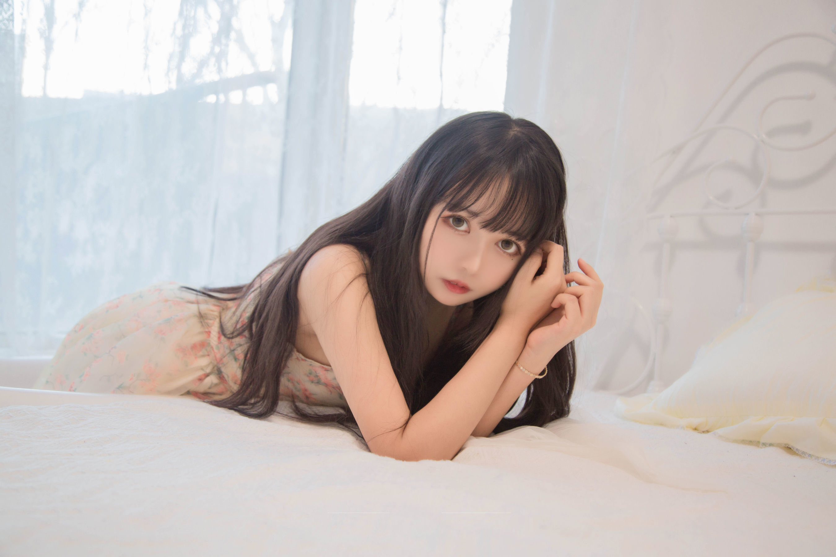 图片[4]-大眼萌妹黑猫猫OvO good morning + good night[24P]-六色网