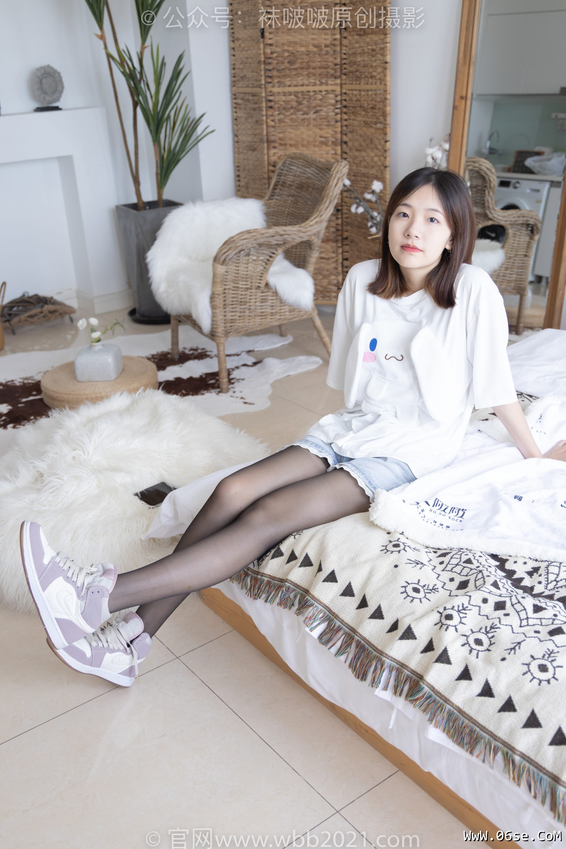 图片[2]-BoBoSocks袜啵啵 No.233 小甜豆-板鞋、黑丝[142P]-六色网
