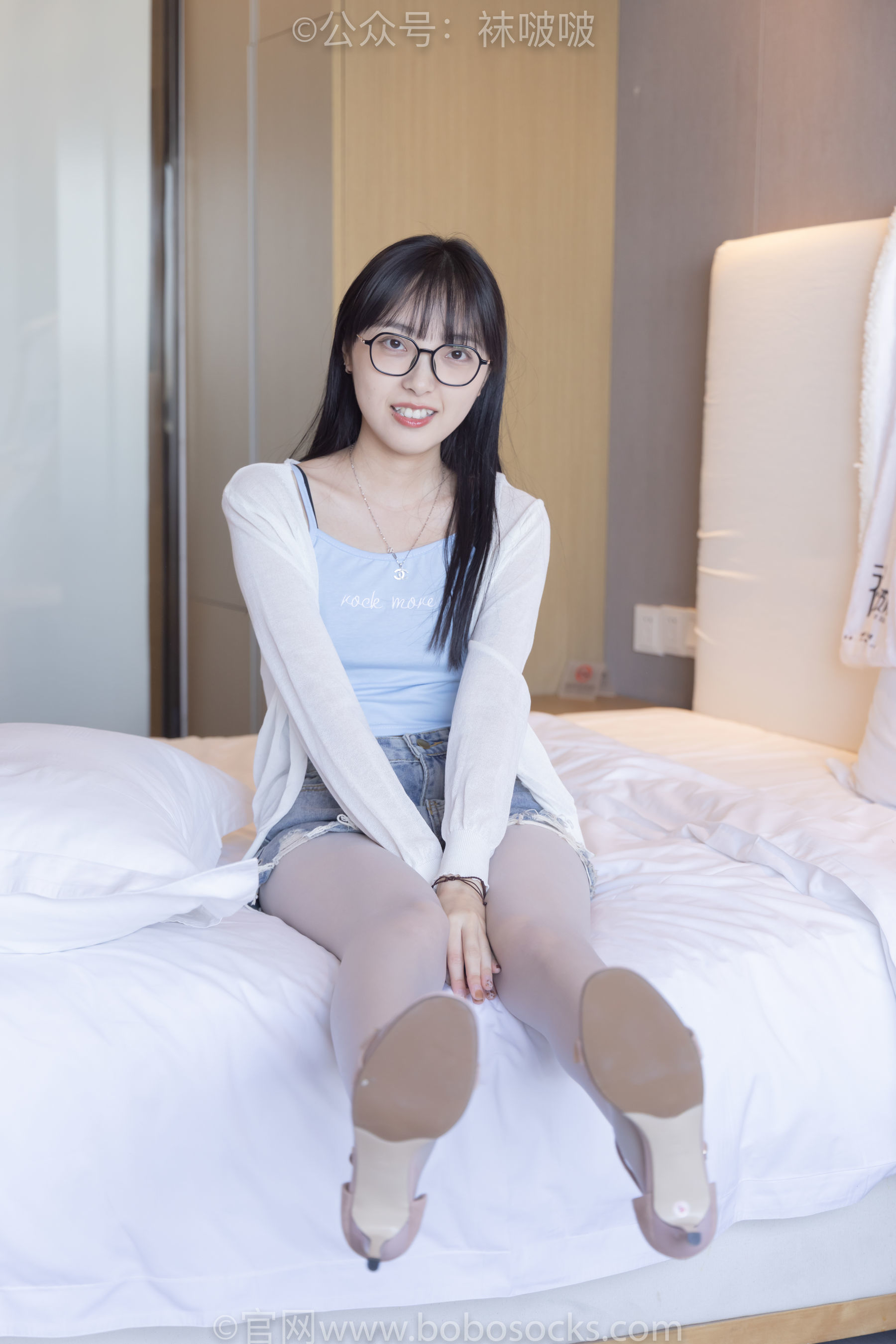 图片[36]-BoBoSocks袜啵啵 No.083 稚予-高跟鞋、凉鞋、白丝、裸足涂白色指甲油剧情[140P]-六色网