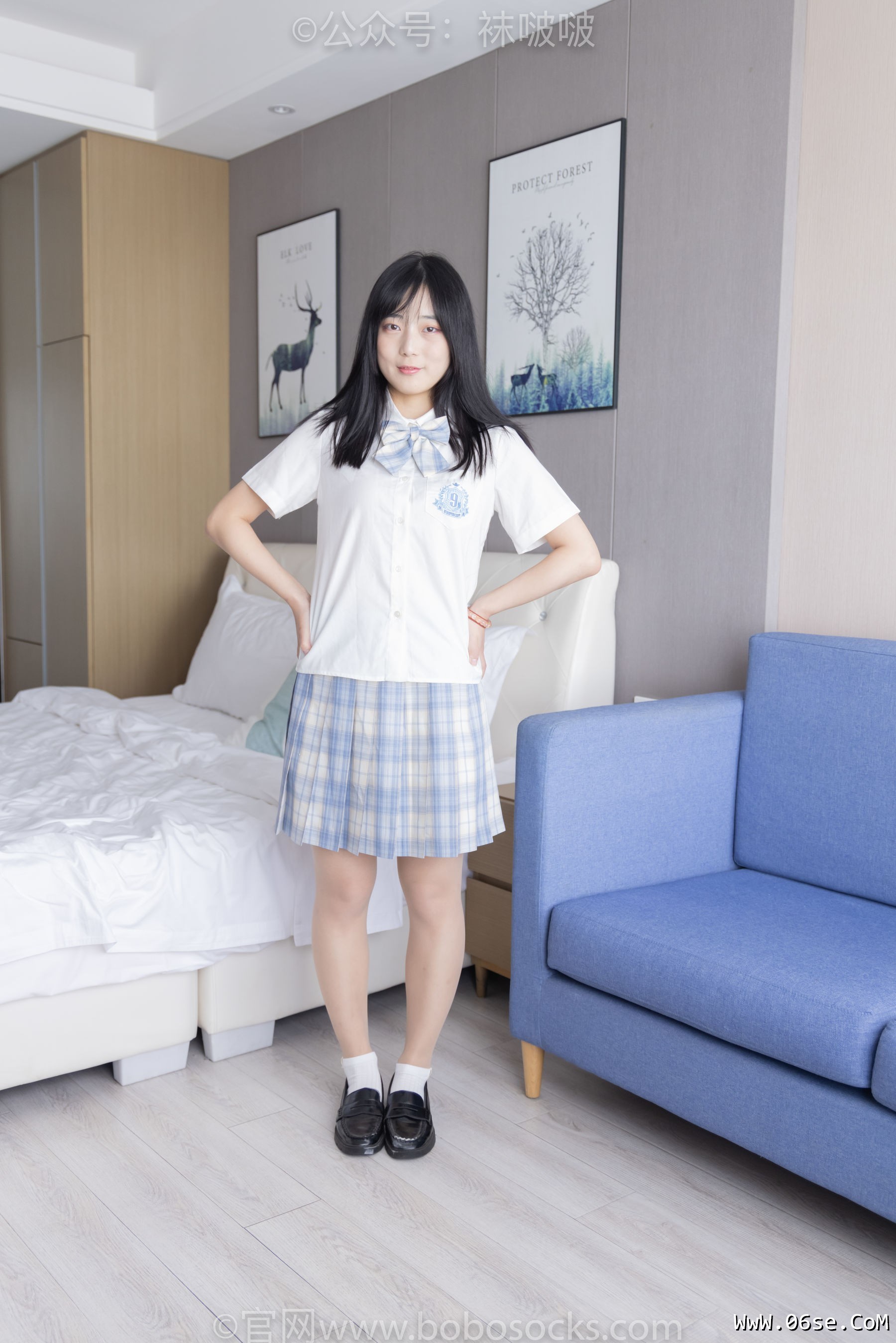 图片[5]-BoBoSocks袜啵啵 No.068 菠萝-JK制服、皮鞋、短白棉袜、肉丝[138P]-六色网