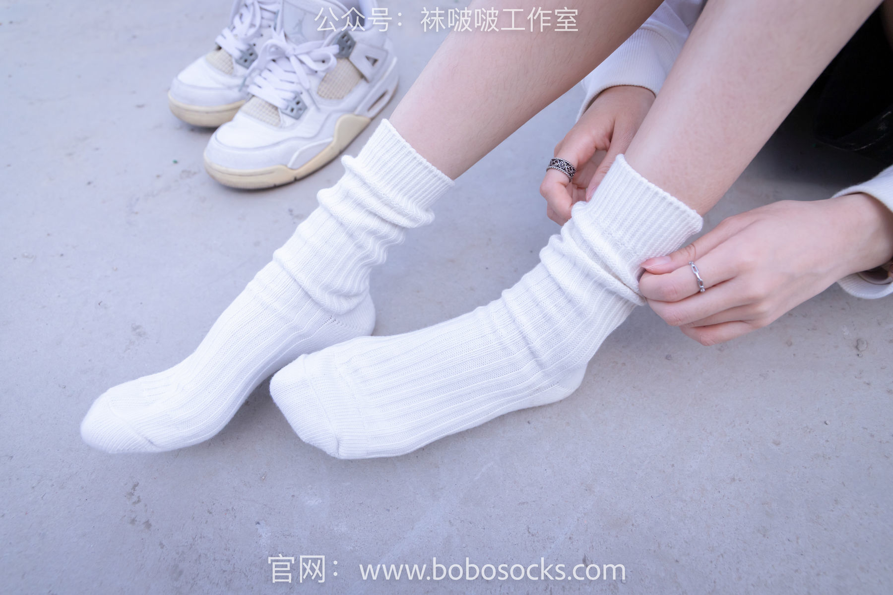 图片[74]-BoBoSocks袜啵啵 No.103 稚予-AJ篮球鞋、白棉袜、裸足[134P]-六色网