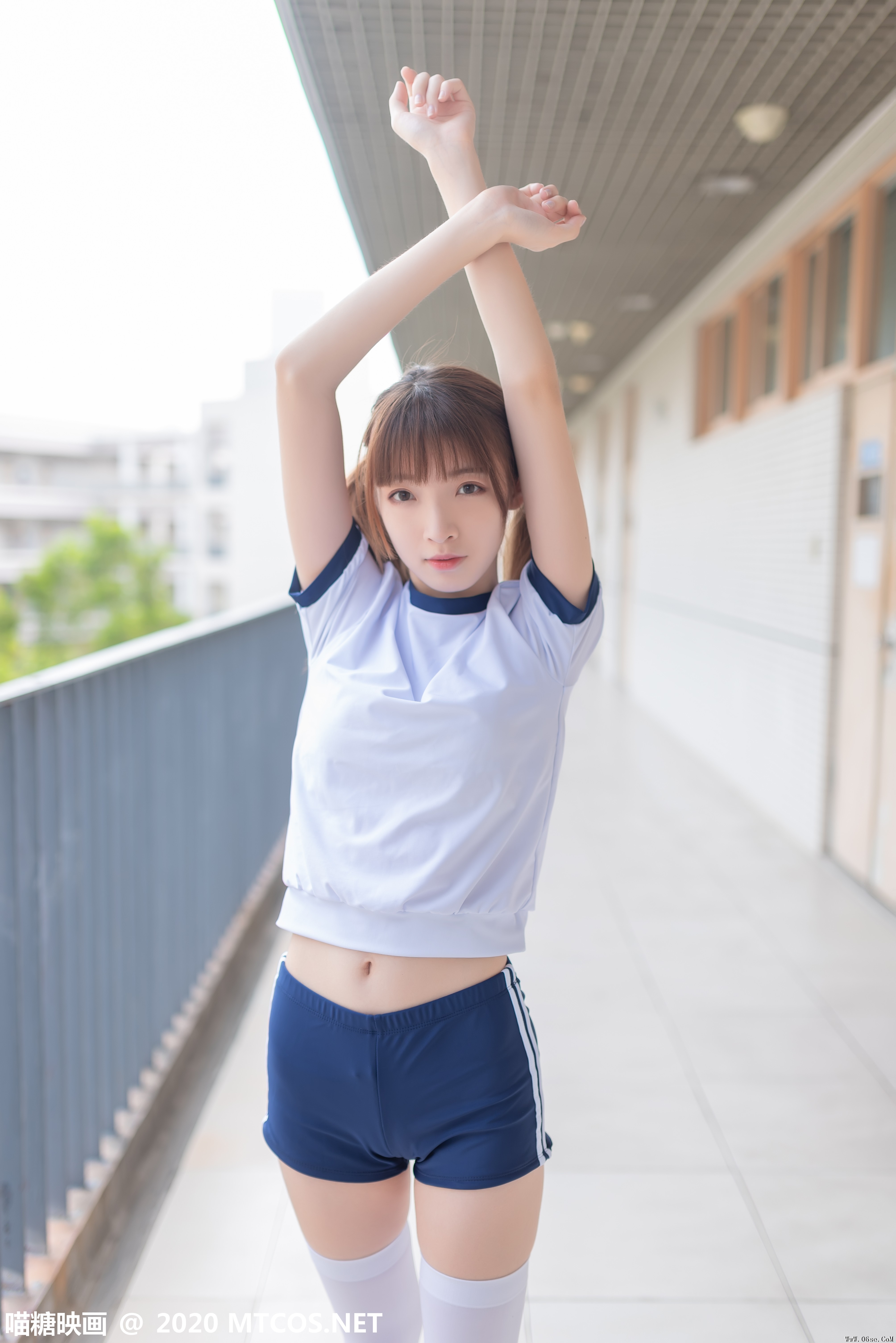 图片[3]-喵糖映画 VOL.182 白袜体操服[50P／325M]-六色网