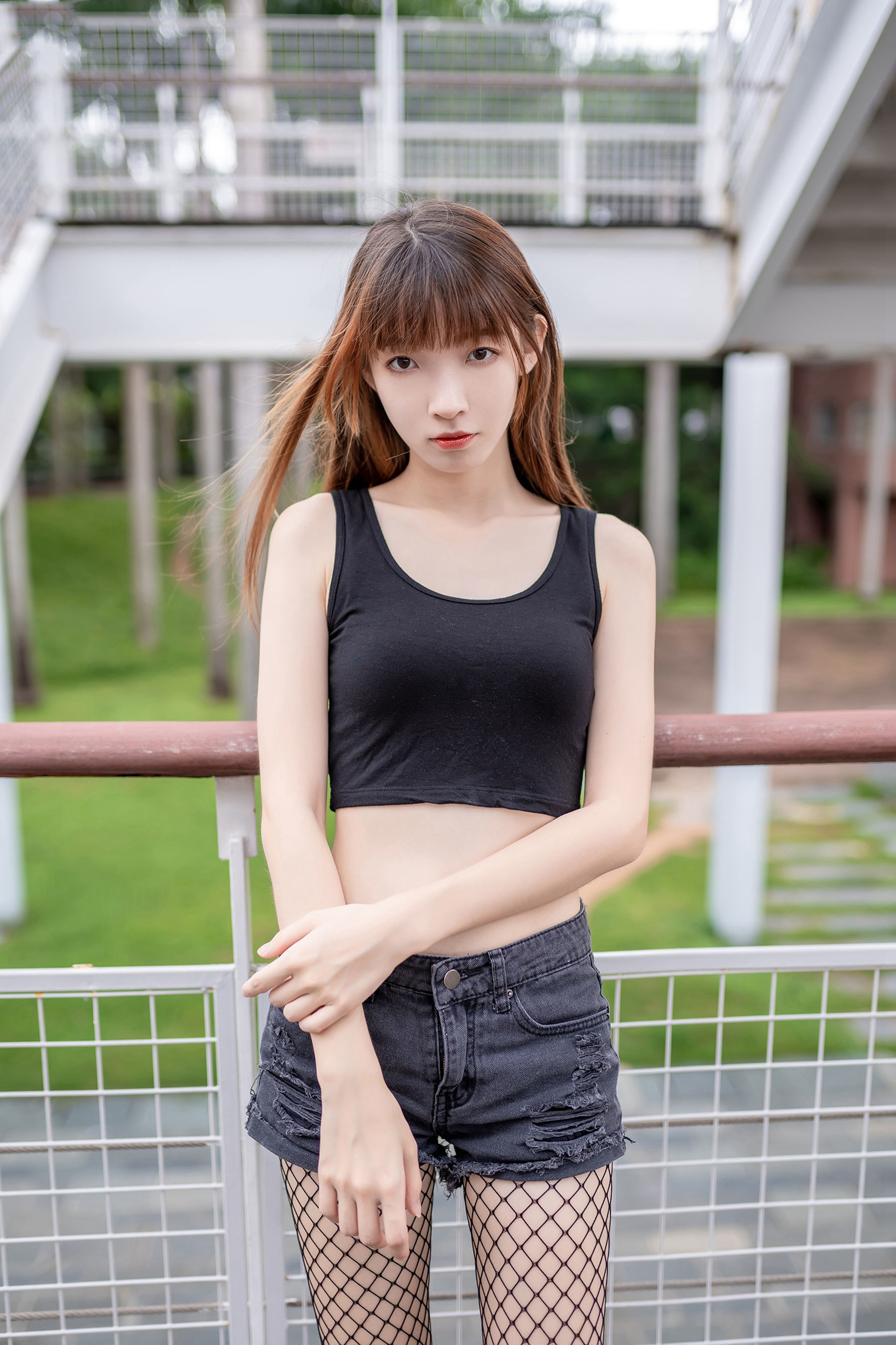 图片[50]-喵糖映画 VOL.422 网袜少女 [50P]-六色网