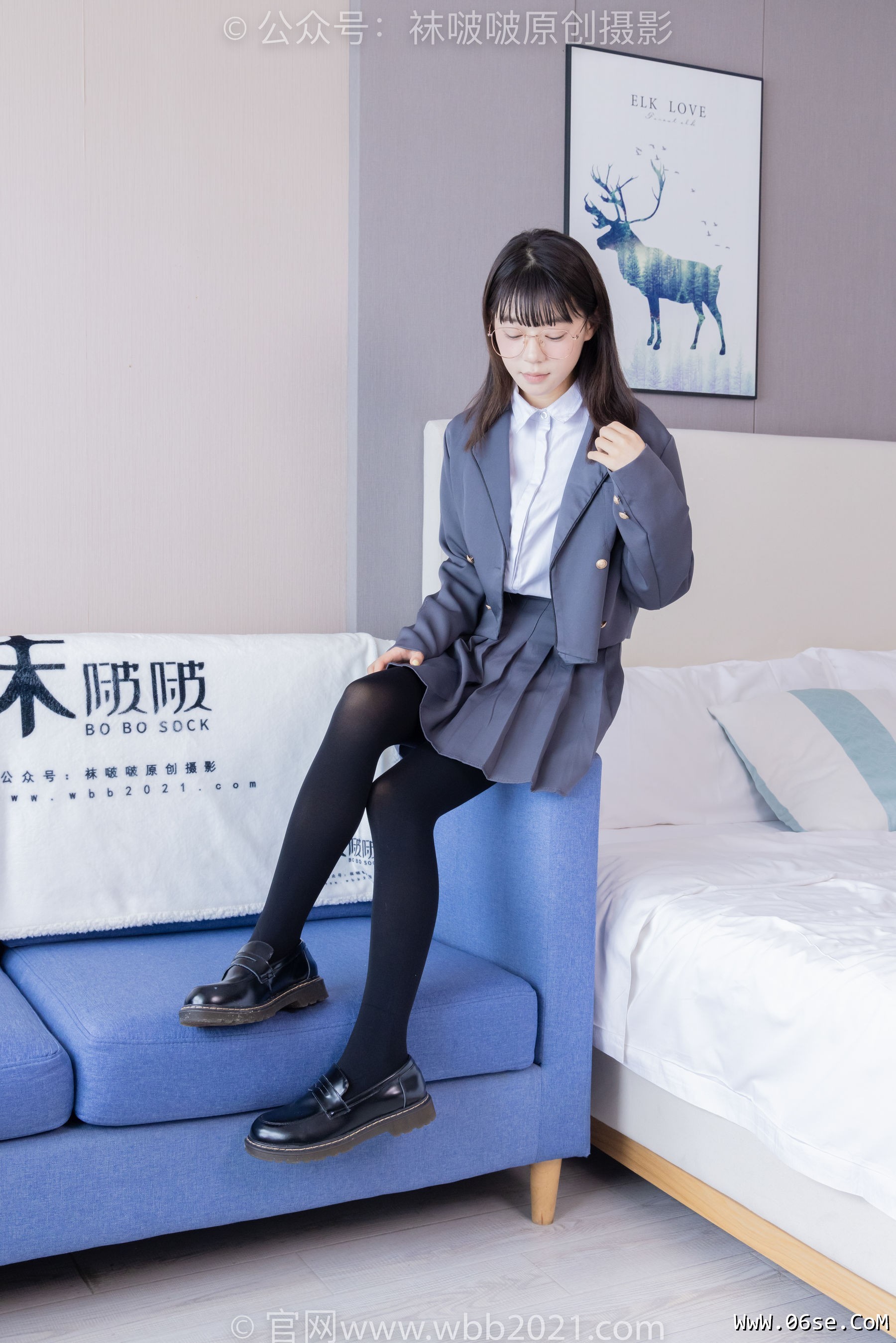图片[54]-BoBoSocks袜啵啵 No.402 糯米 -皮鞋、厚黑丝、学院jk[140P]-六色网