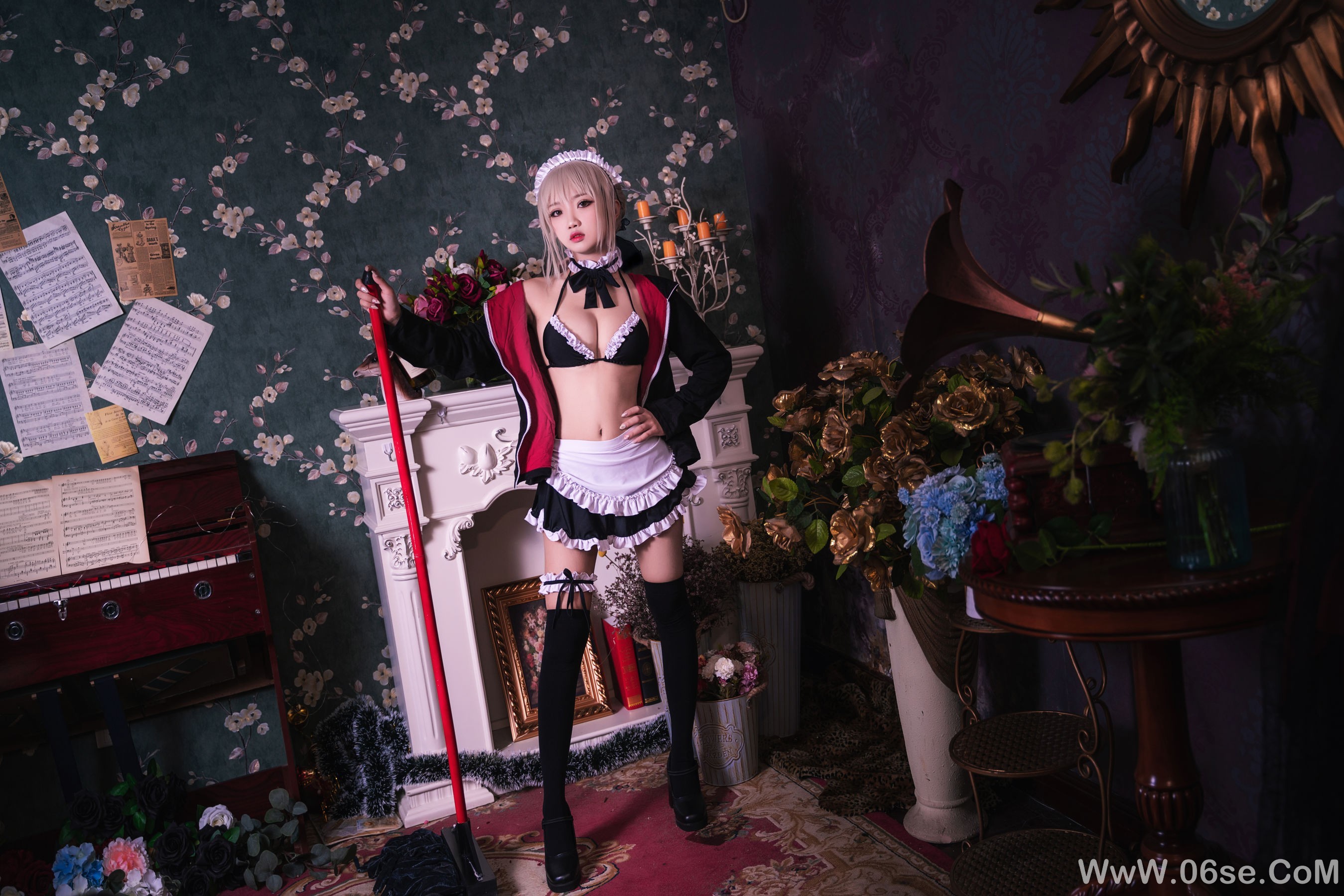图片[5]-白嫩美少女 鬼畜瑶 – 黑呆女仆 (不知火舞)[26P]-六色网