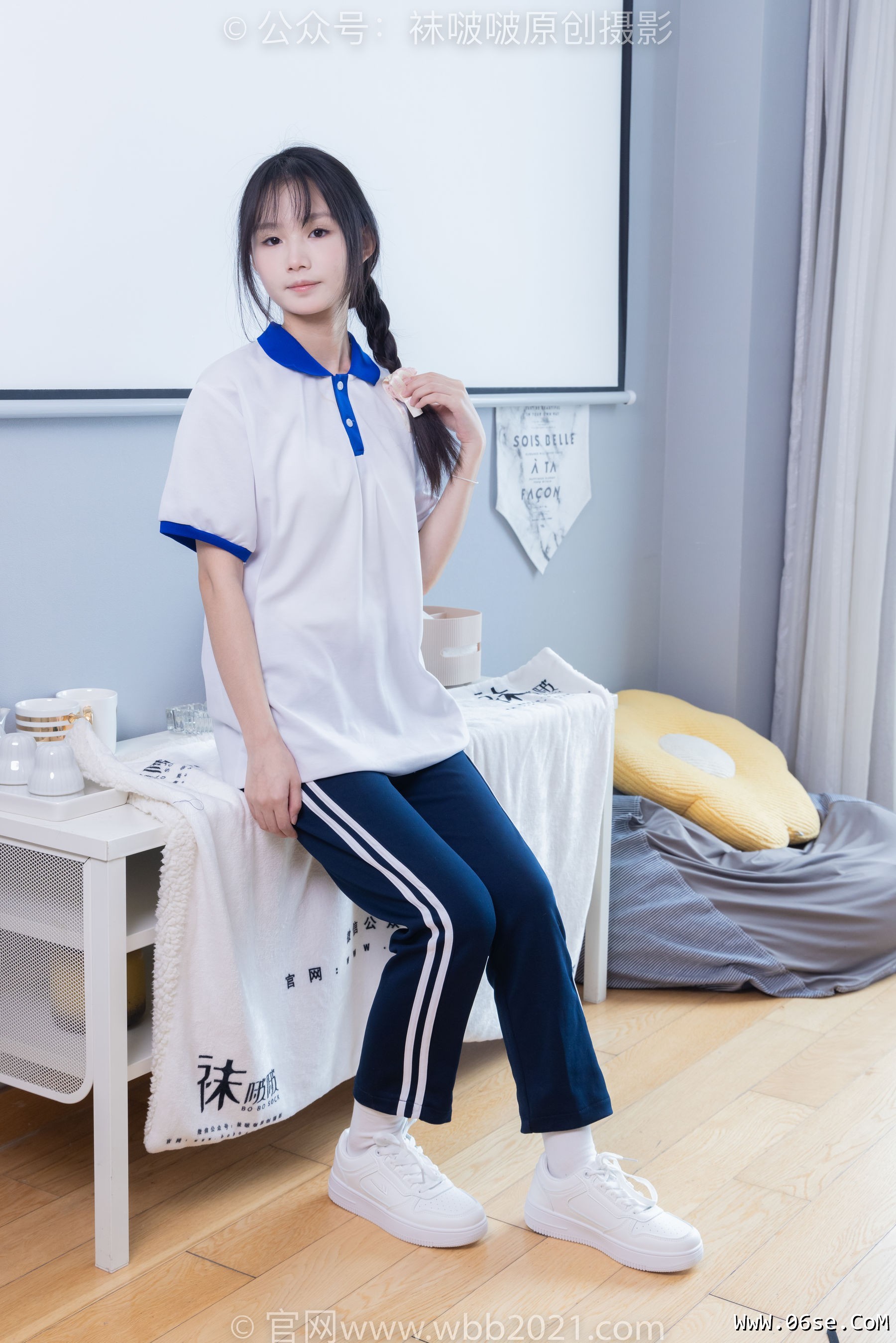 图片[74]-BoBoSocks袜啵啵 No.366 甜甜圈 -三双板鞋、白棉袜、短白丝[150P]-六色网