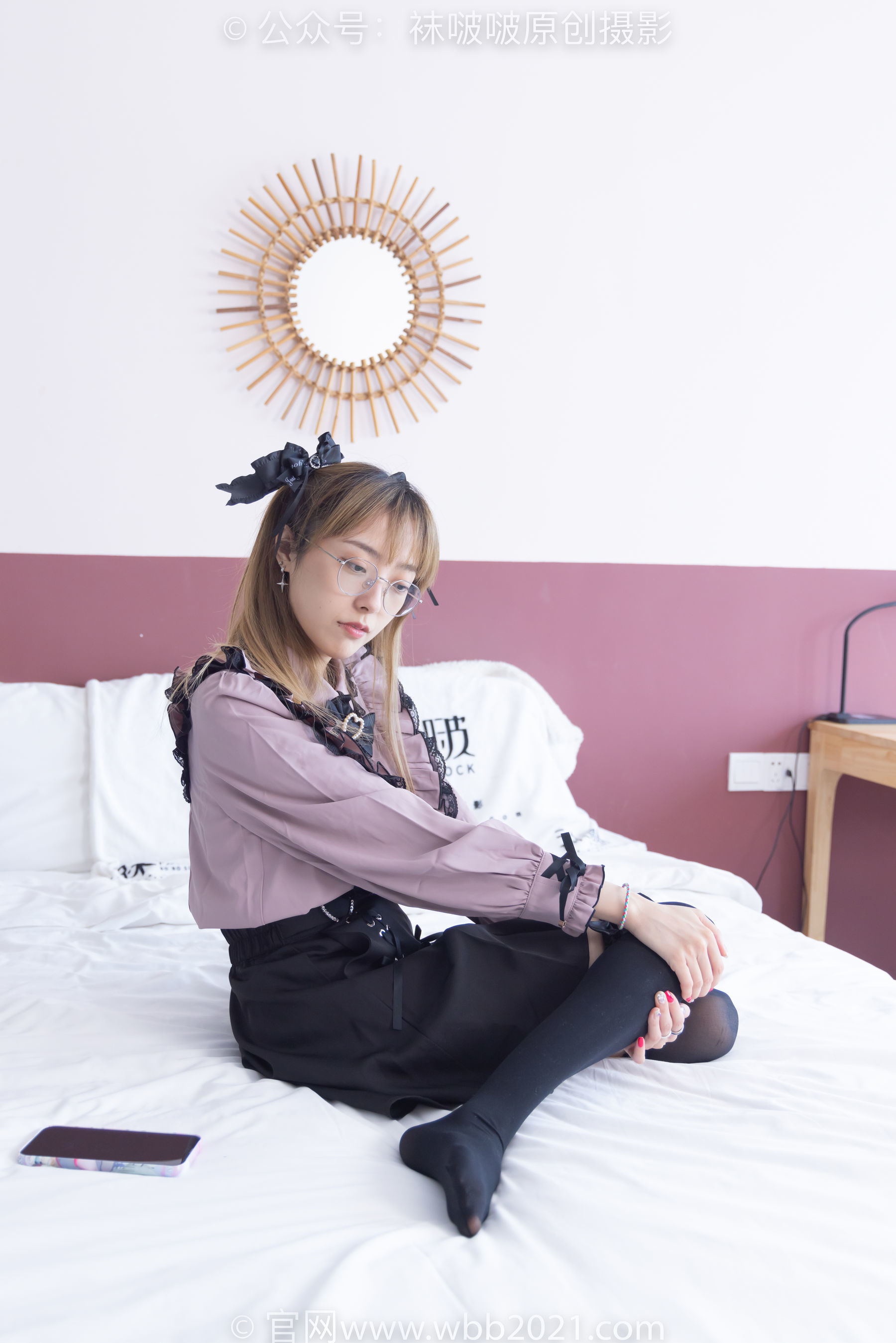 图片[52]-BoBoSocks袜啵啵 No.247 稚予 -皮鞋、黑丝大腿袜、地雷系女友[159P]-六色网
