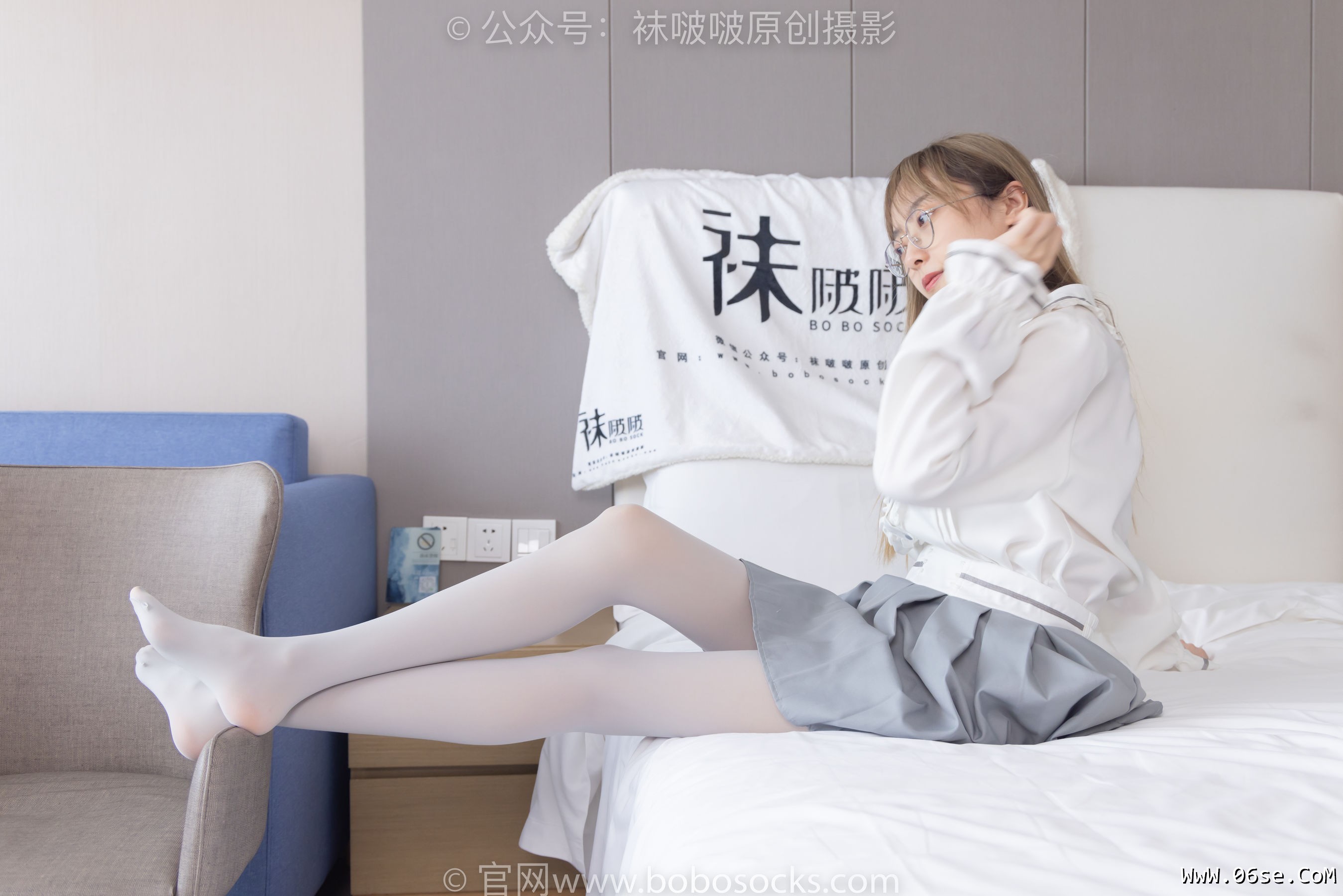 图片[10]-BoBoSocks袜啵啵 No.213 稚予 -黑皮鞋、厚灰丝[140P]-六色网