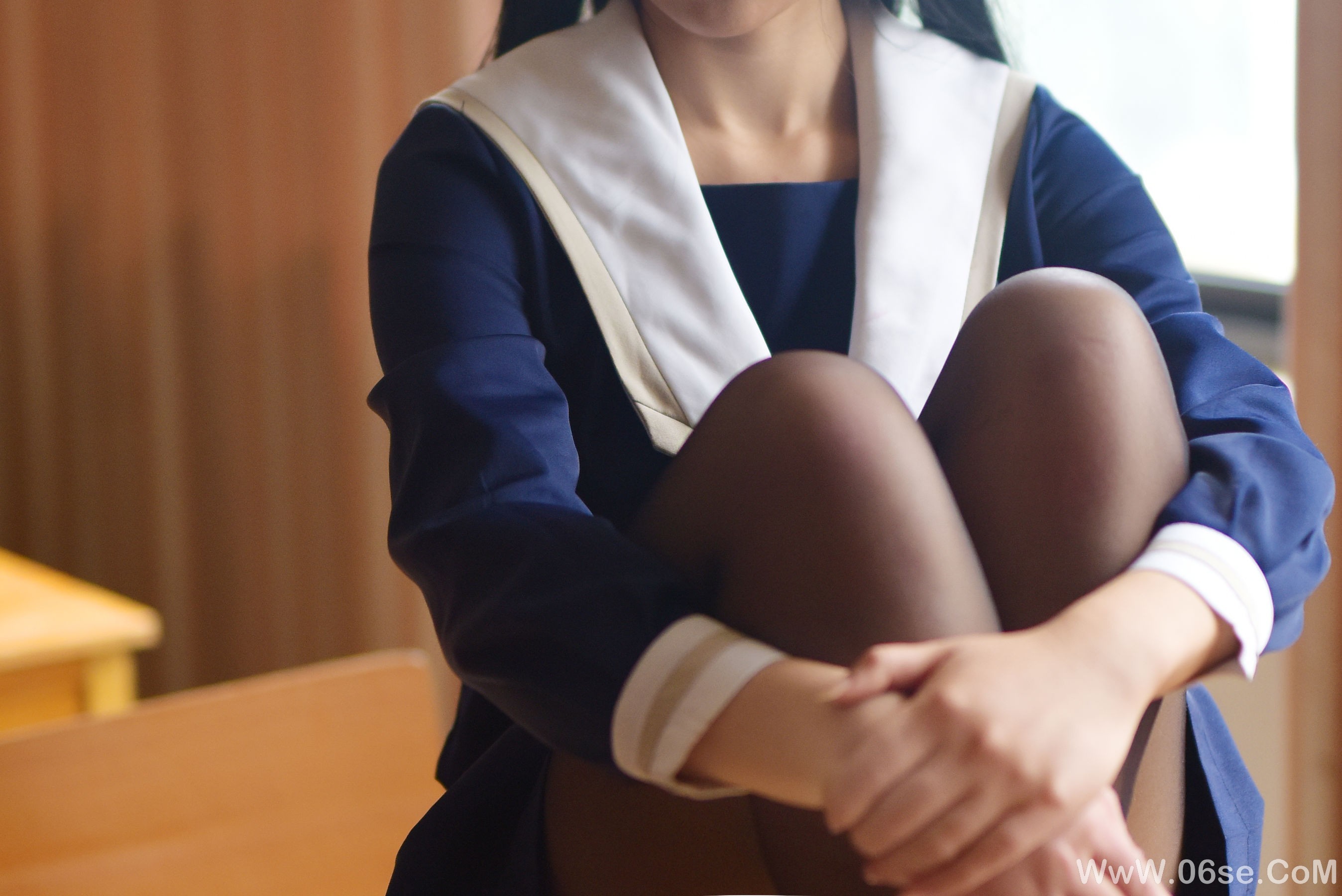 图片[18]-动漫博主九曲Jean JK露脐制服[30P]-六色网