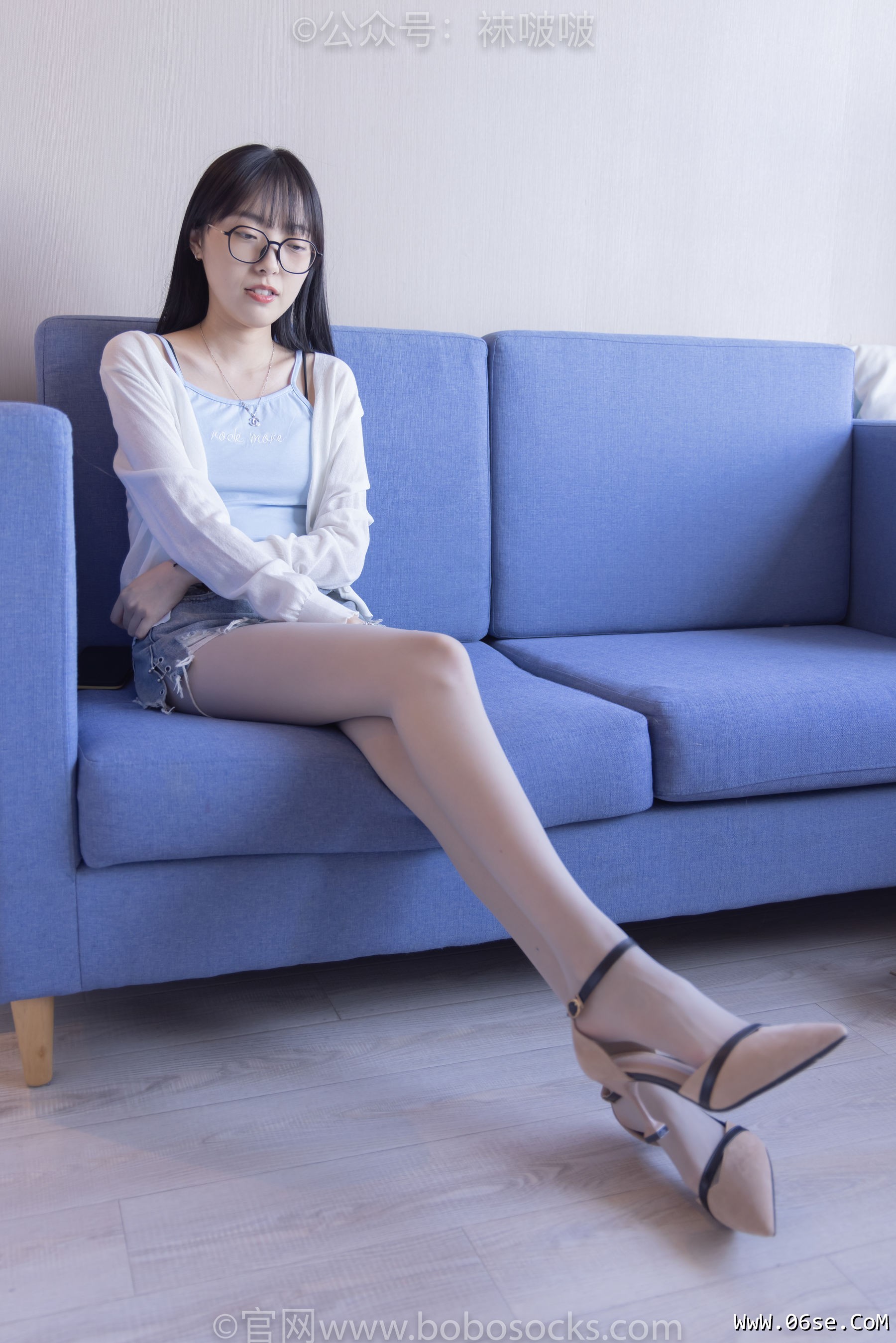图片[17]-BoBoSocks袜啵啵 No.083 稚予-高跟鞋、凉鞋、白丝、裸足涂白色指甲油剧情[140P]-六色网