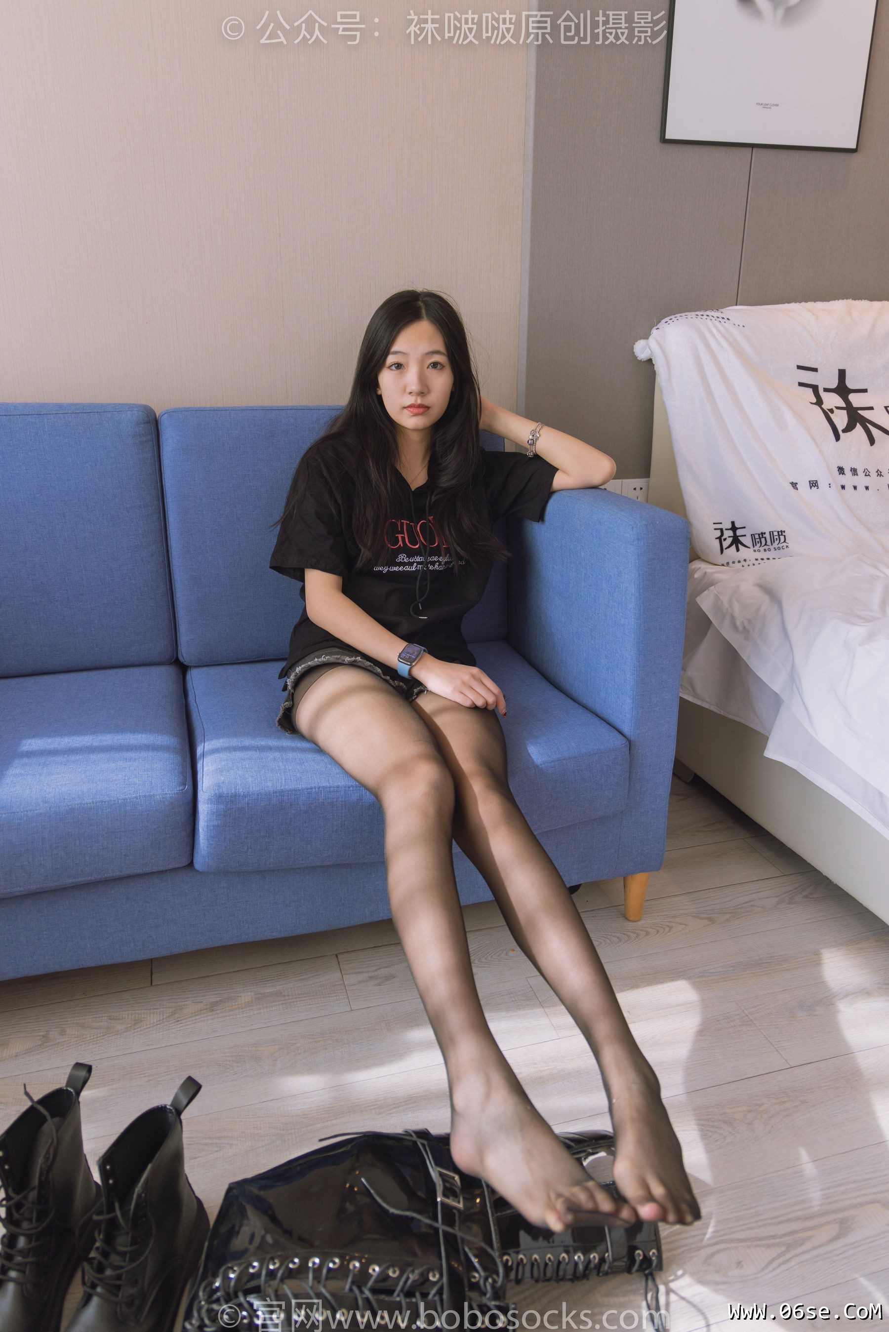 图片[89]-BoBoSocks袜啵啵 No.203 三双靴子、黑丝、网袜[144P]-六色网
